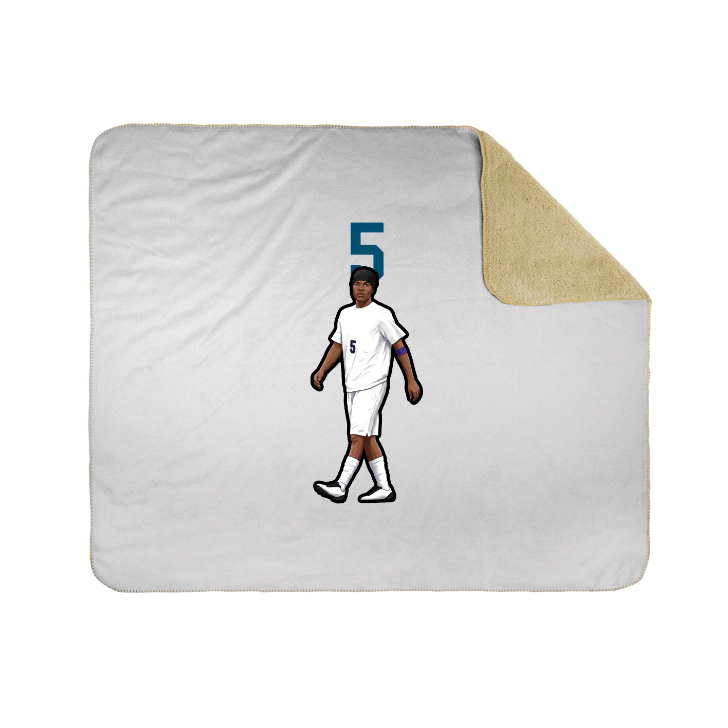 Throw Blanket — Number Top in White