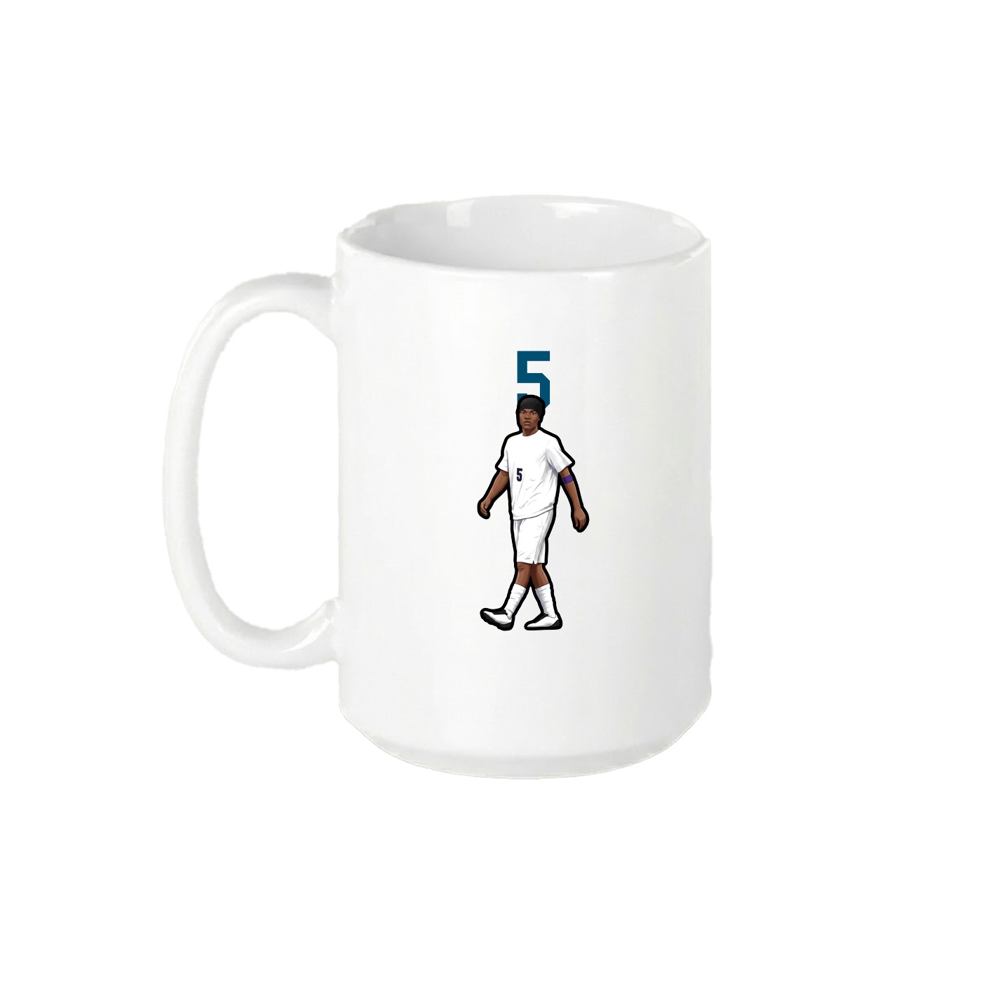 15oz Coffee Mug — Number Top in White