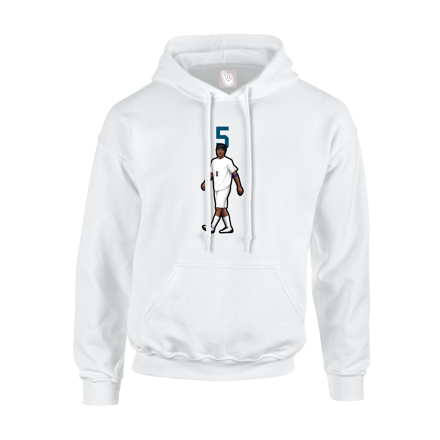 Hoodie — Number Top in White