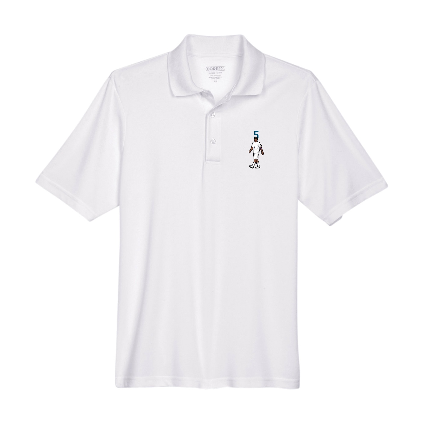 Performance Polo — Number Top in White