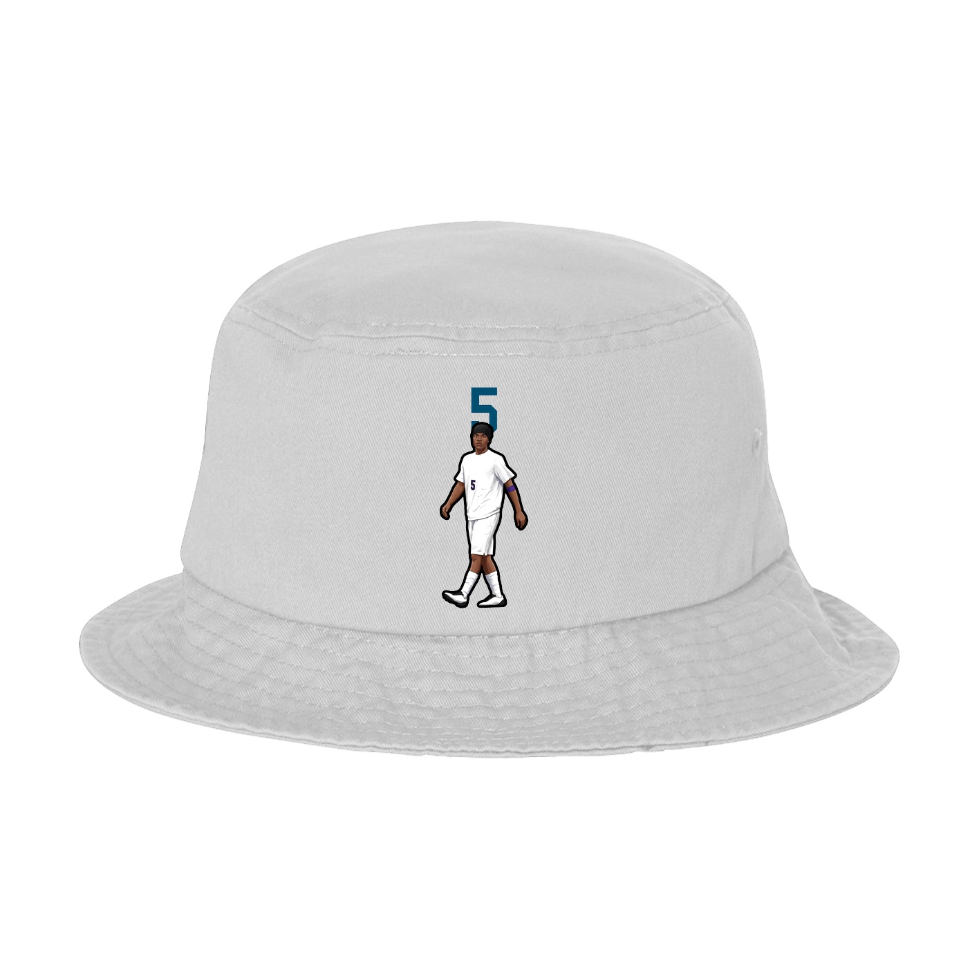 Bucket Cap — Number Top in White