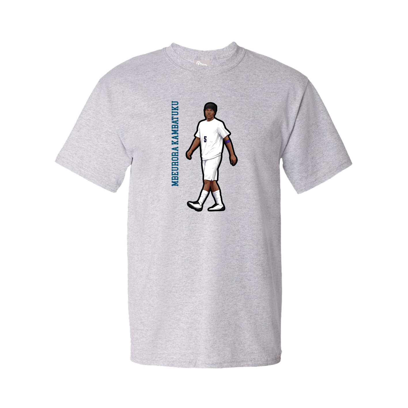 Tee — Name Vertical in Grey