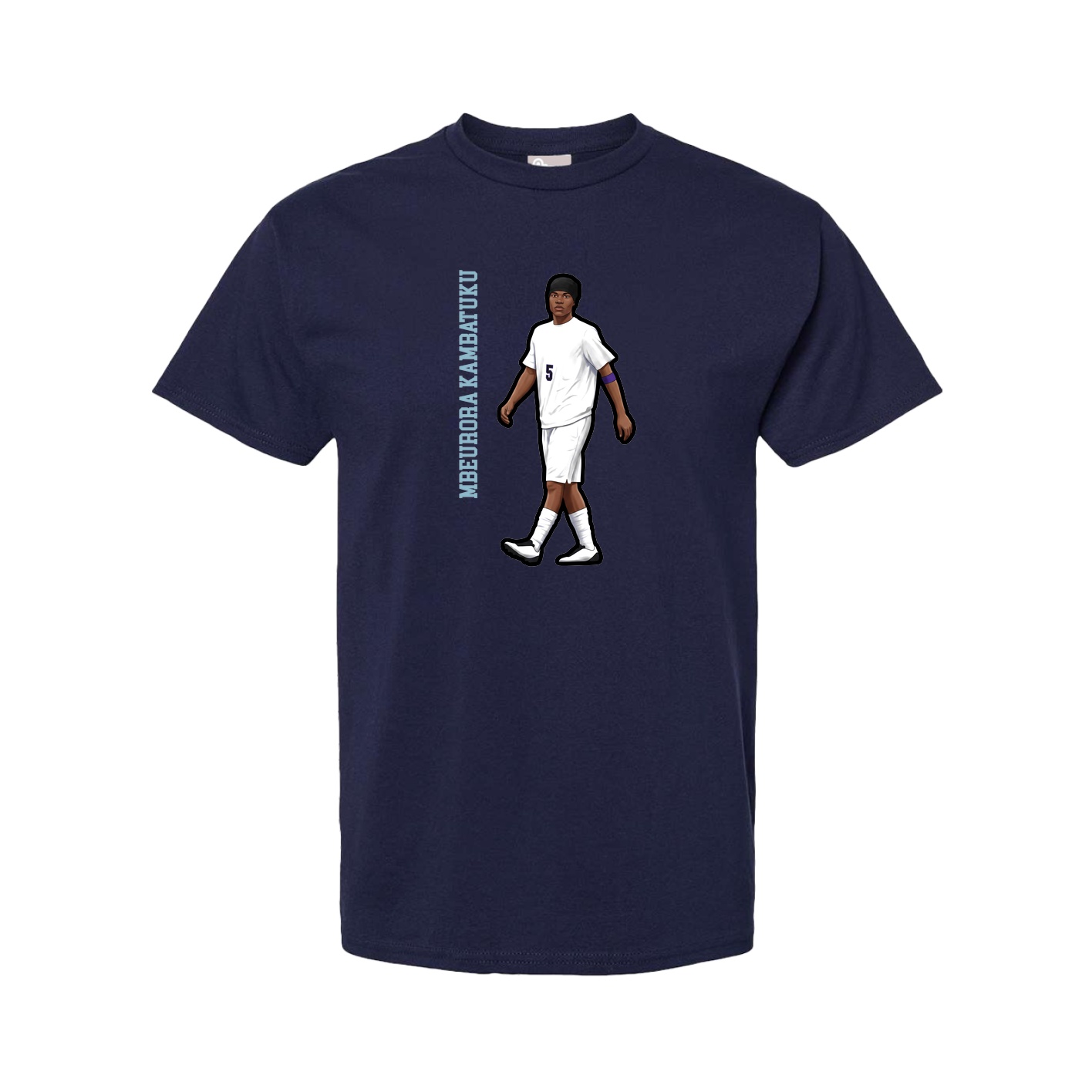 Tee — Name Vertical in Navy