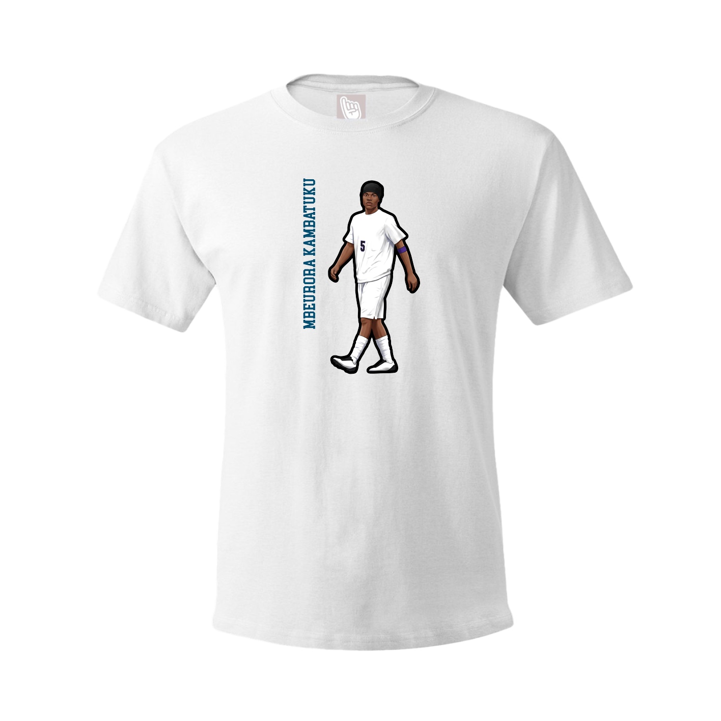 Youth Tee — Name Vertical in White