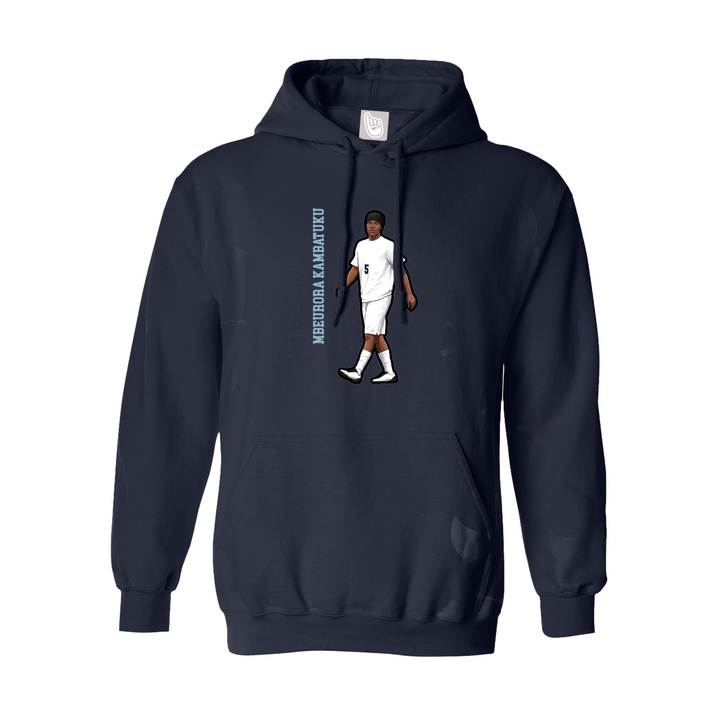 Youth Hoodie — Name Vertical in Navy
