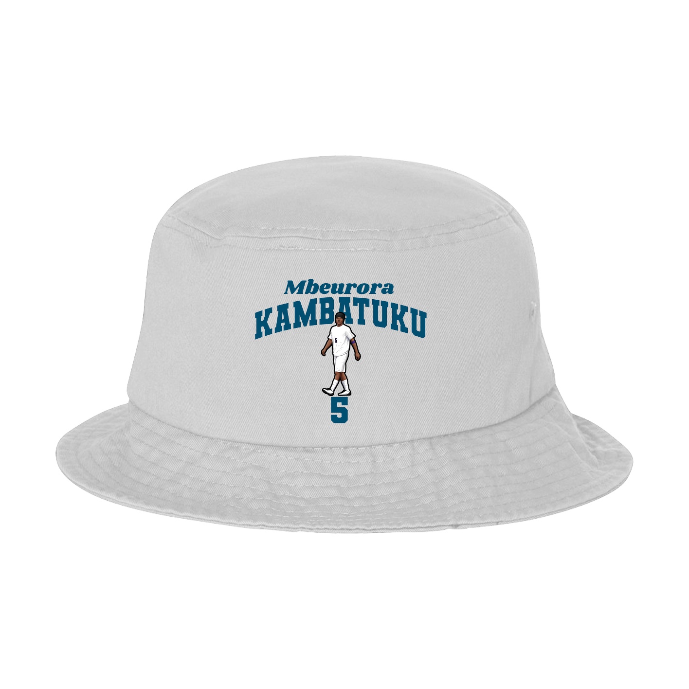 Bucket Cap — Signature Arch in White