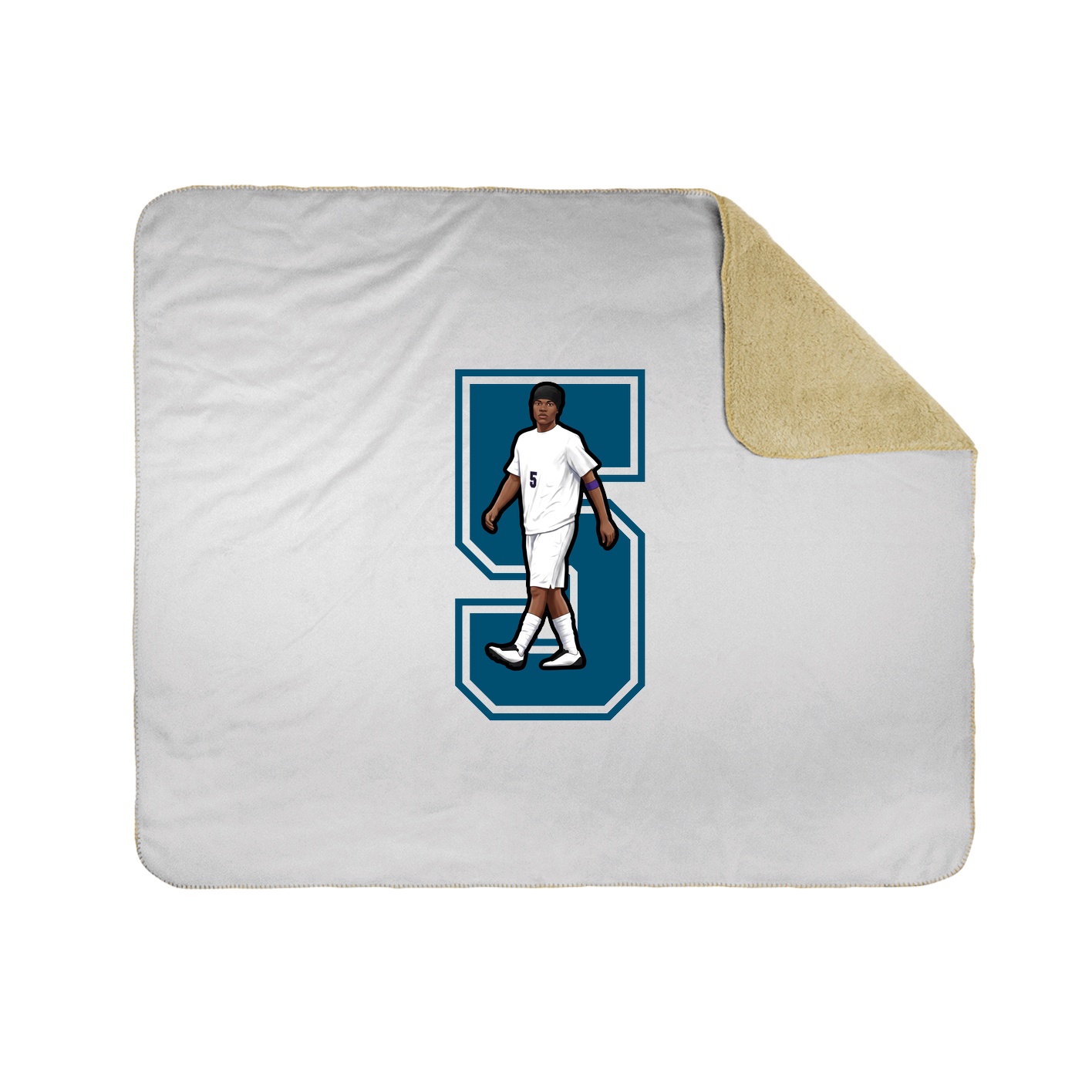 Throw Blanket — Number in White