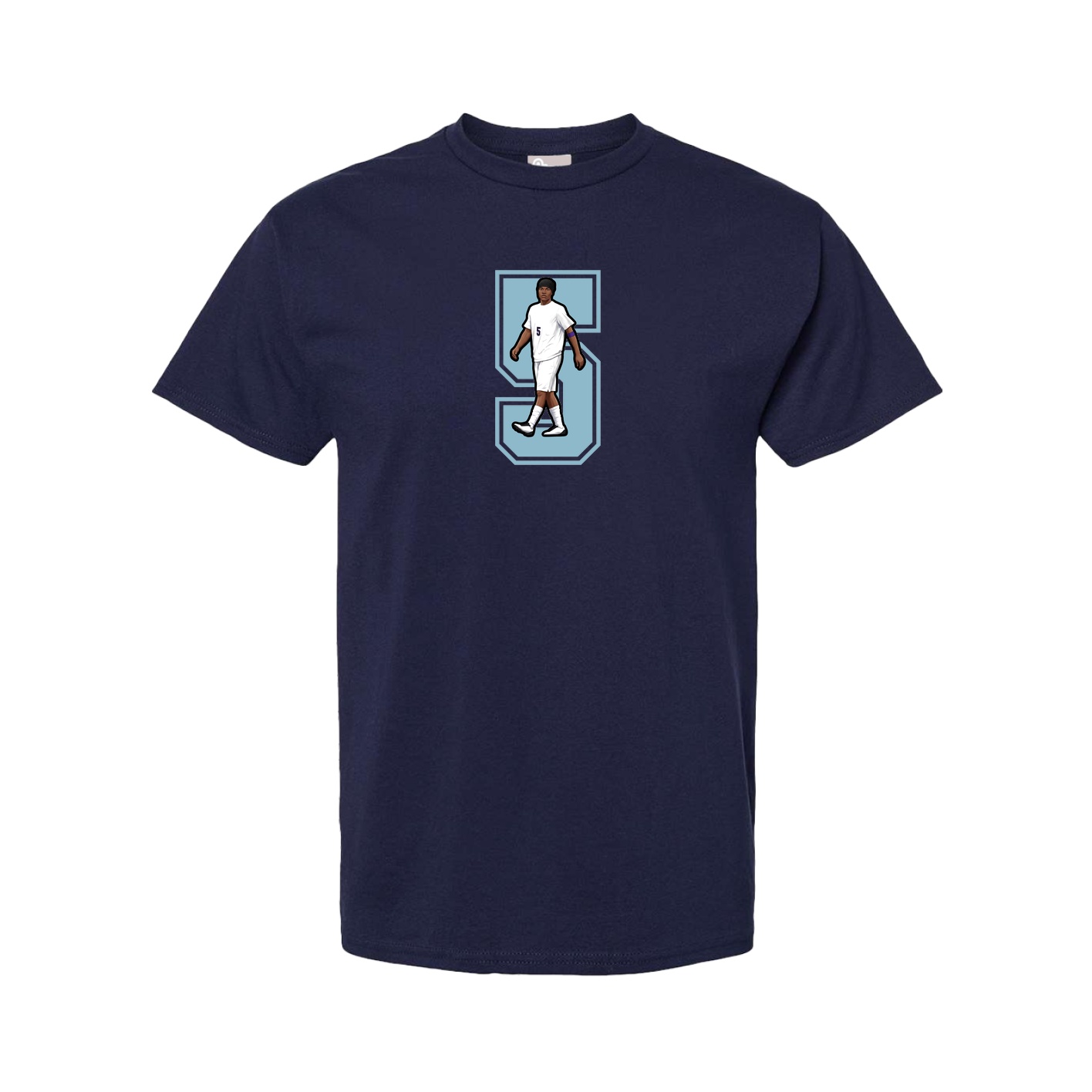 Youth Tee — Number in Navy