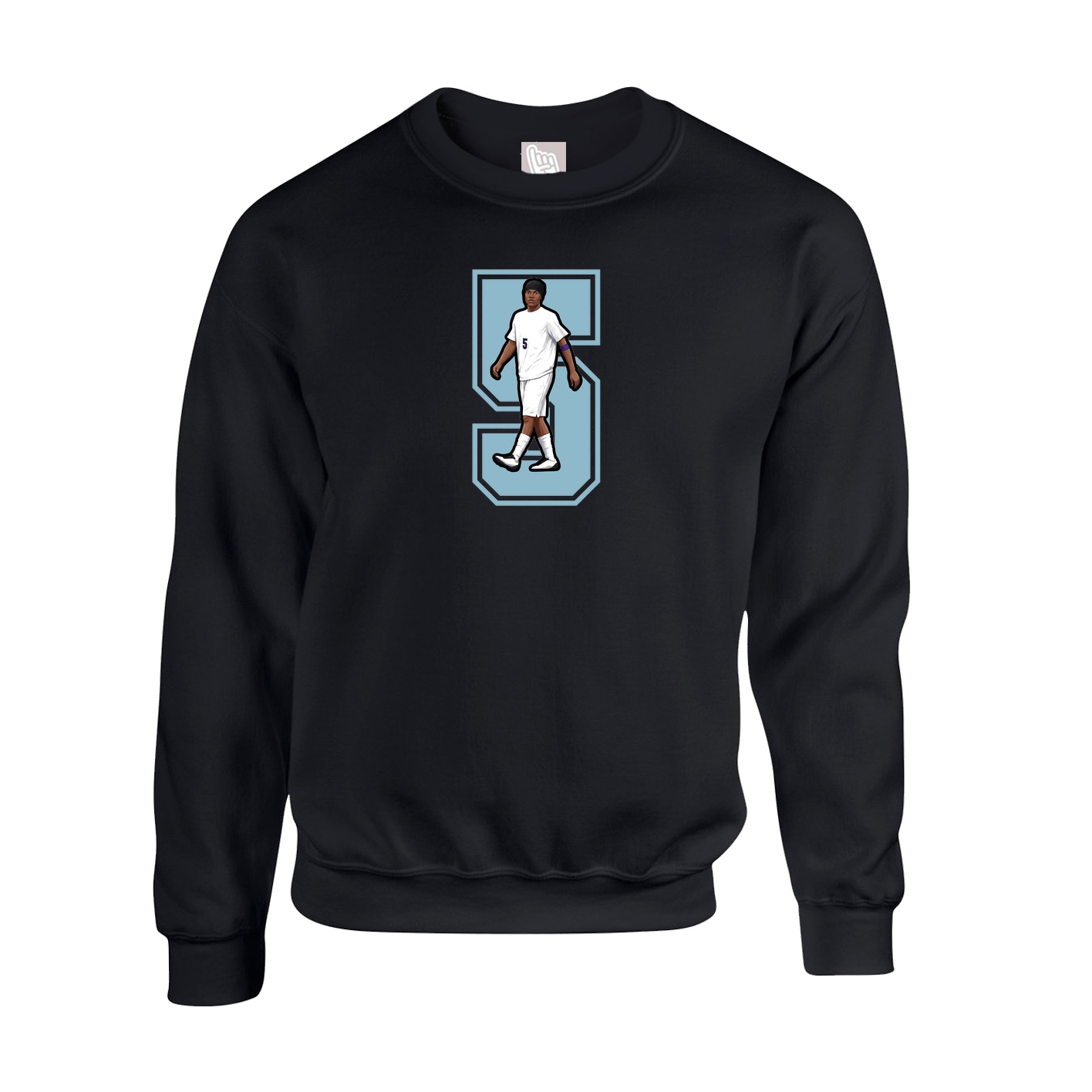 Fleece Crew — Number in Black