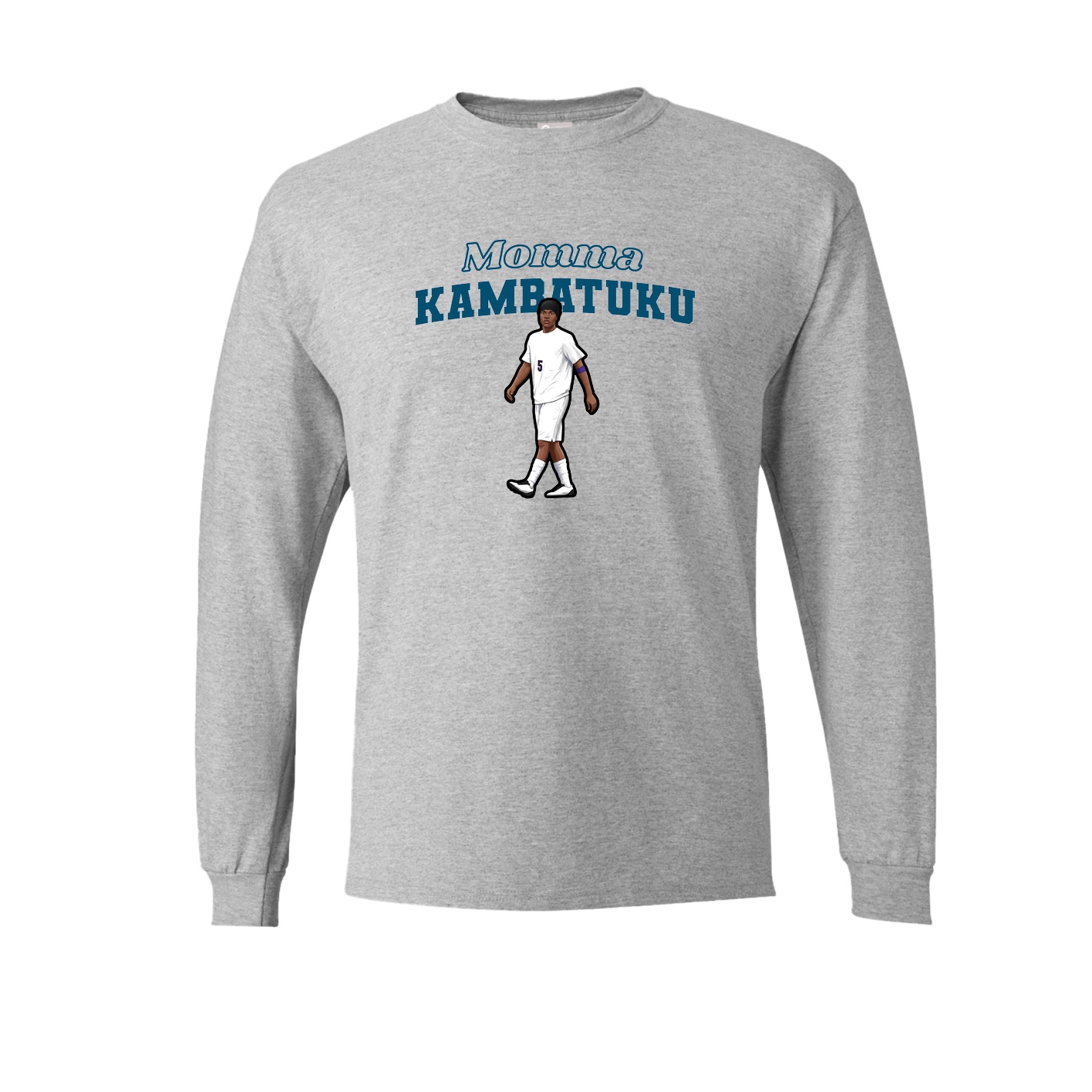 Long Sleeve Tee — Mothers Day Block in Grey