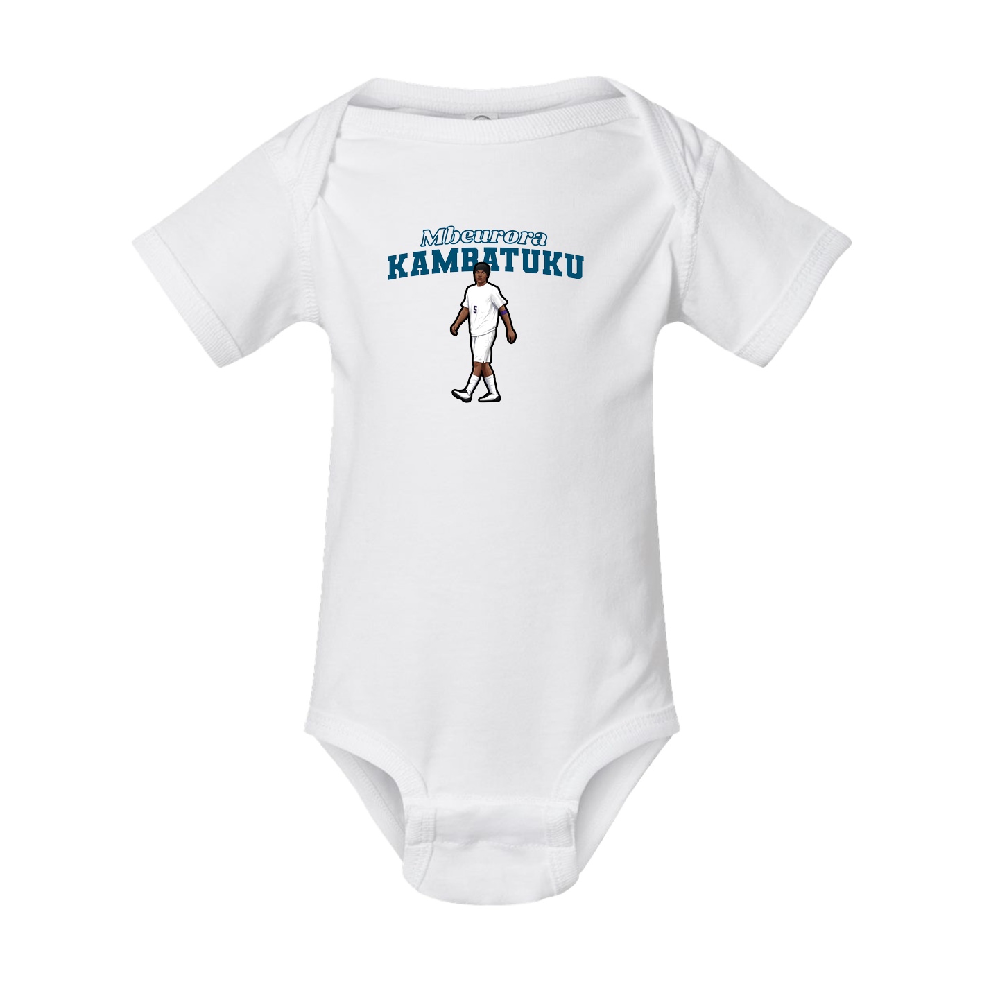 Baby Onesie — Name Arch in White
