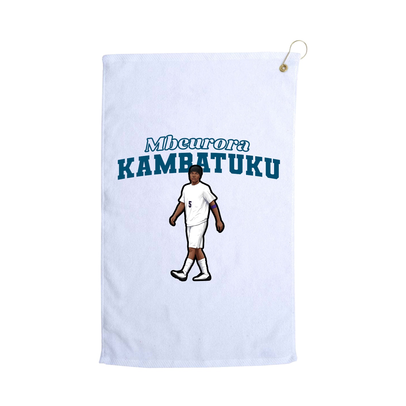 Golf Towel — Name Arch in White