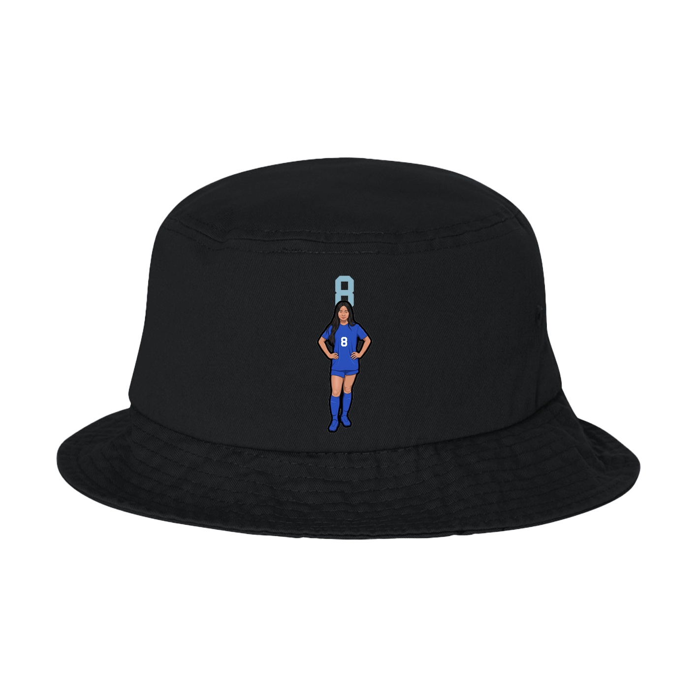 Bucket Cap — Number Top in Black