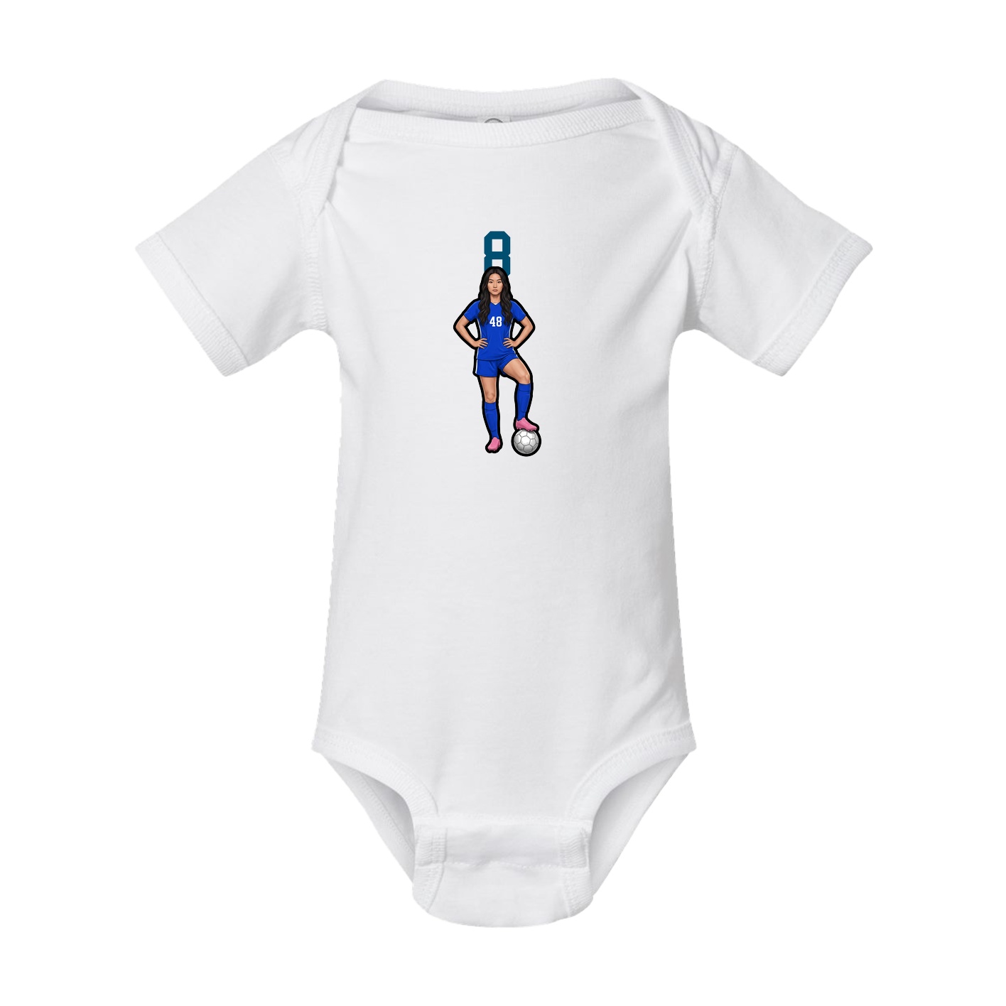 Baby Onesie — Number Top in White