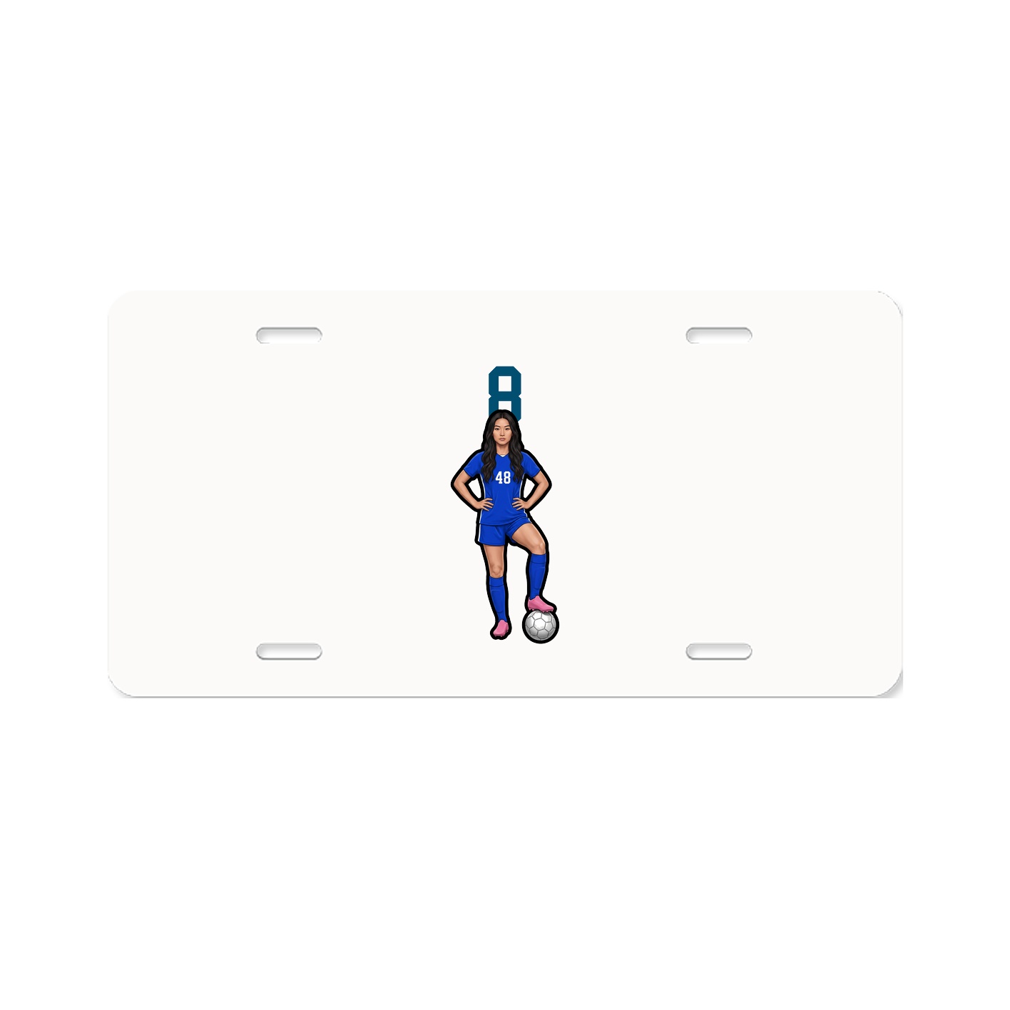 License Plate — Number Top in Classic