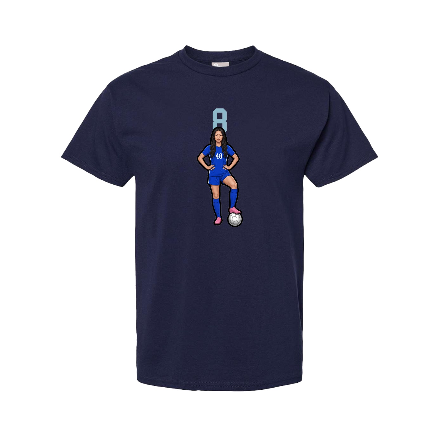 Youth Tee — Number Top in Navy