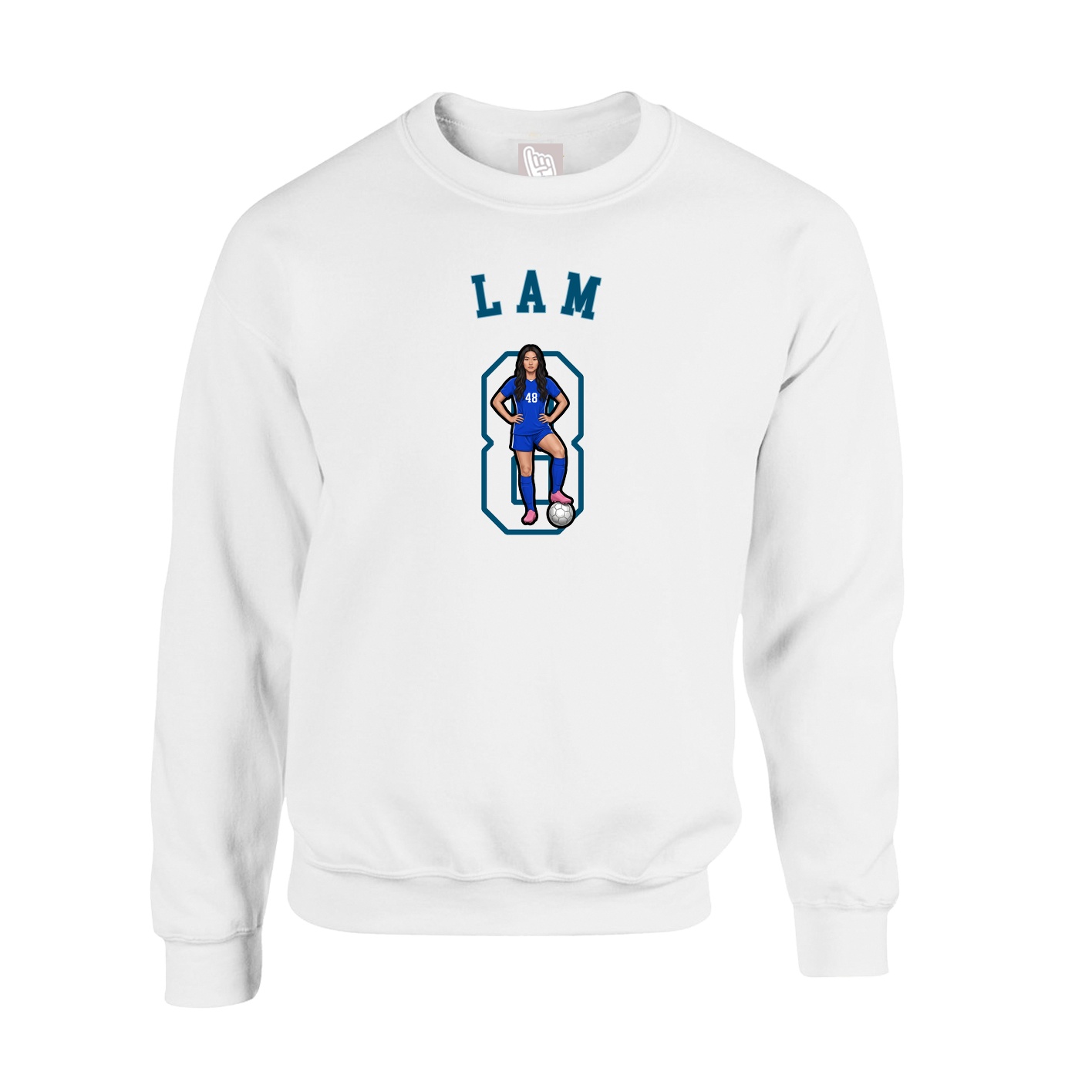 Fleece Crew — Shirsey Arch in White