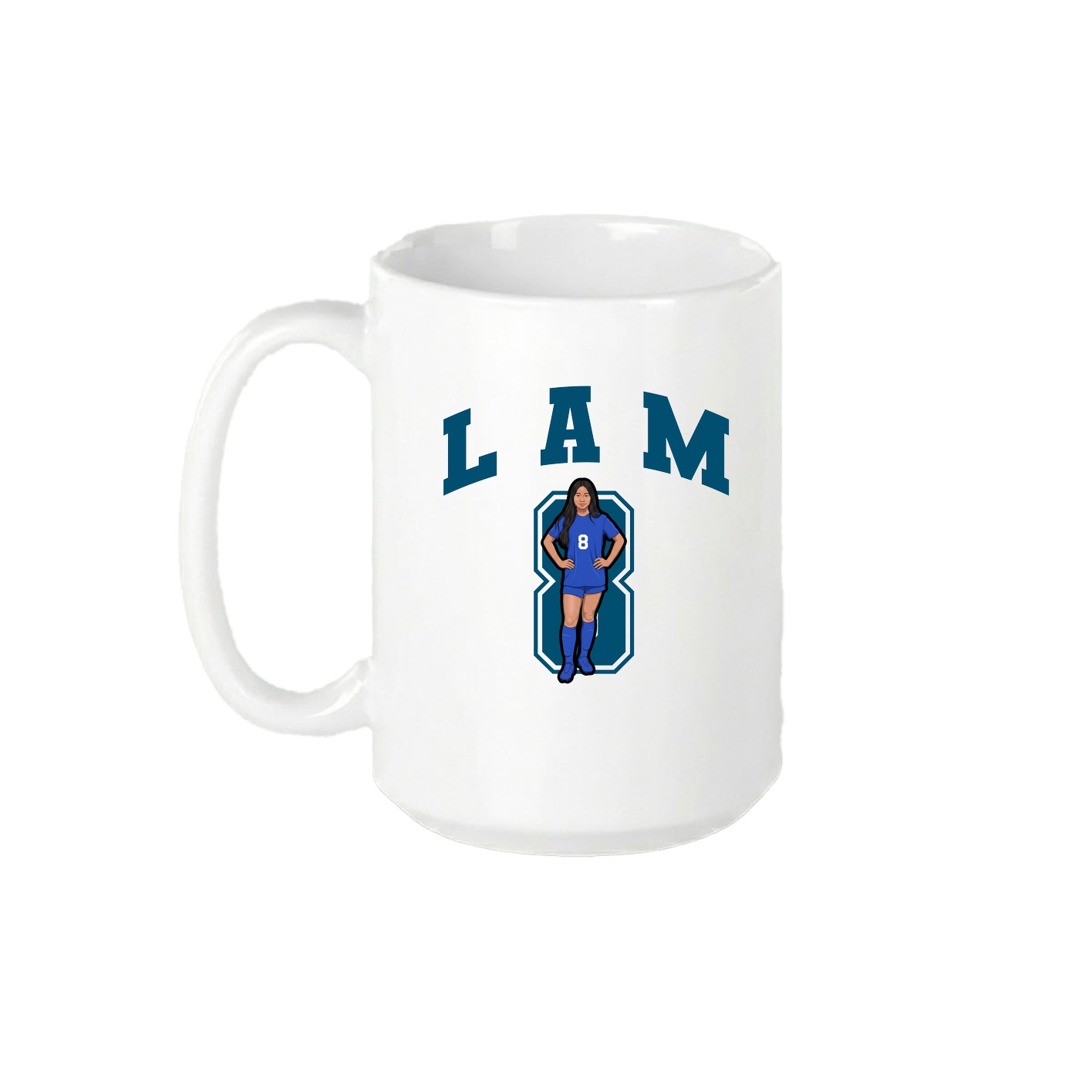15oz Coffee Mug — Number in White