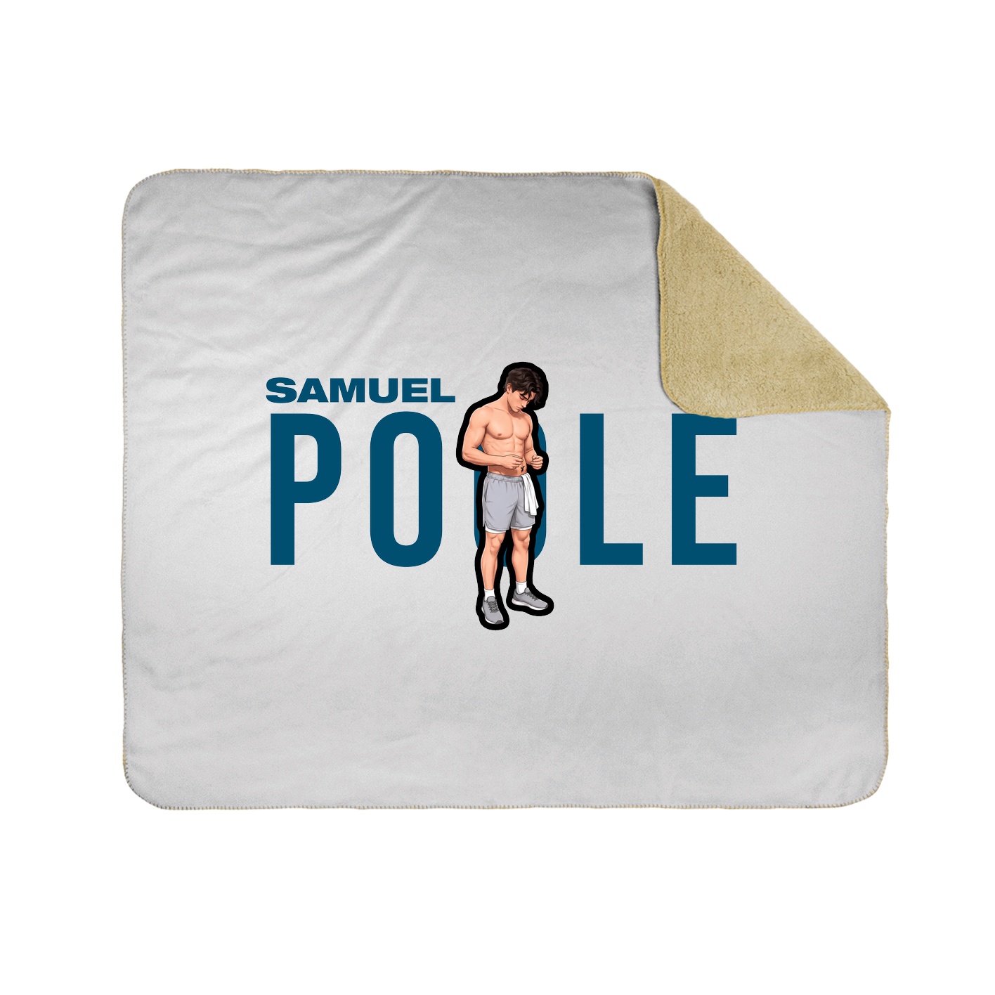 Throw Blanket — Player Name in White