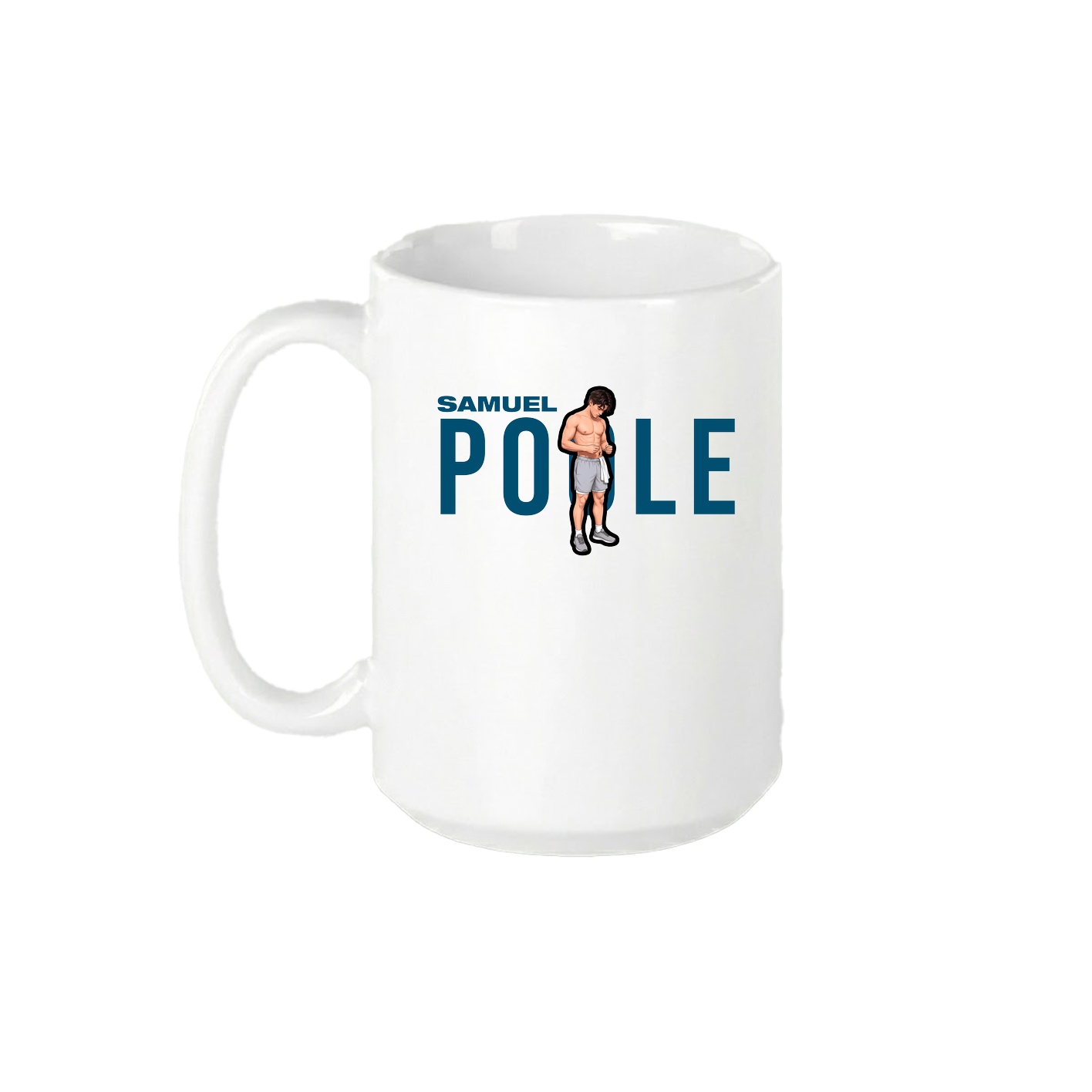 15oz Coffee Mug — Player Name in White