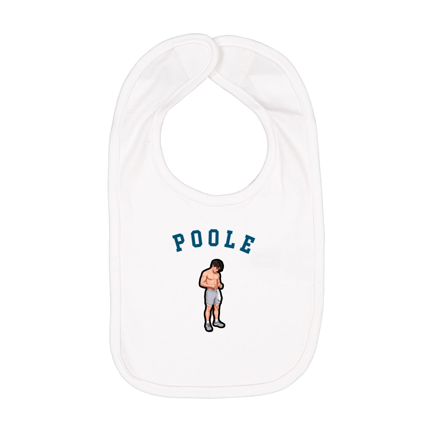 Infant Bib — Shirsey Arch in White