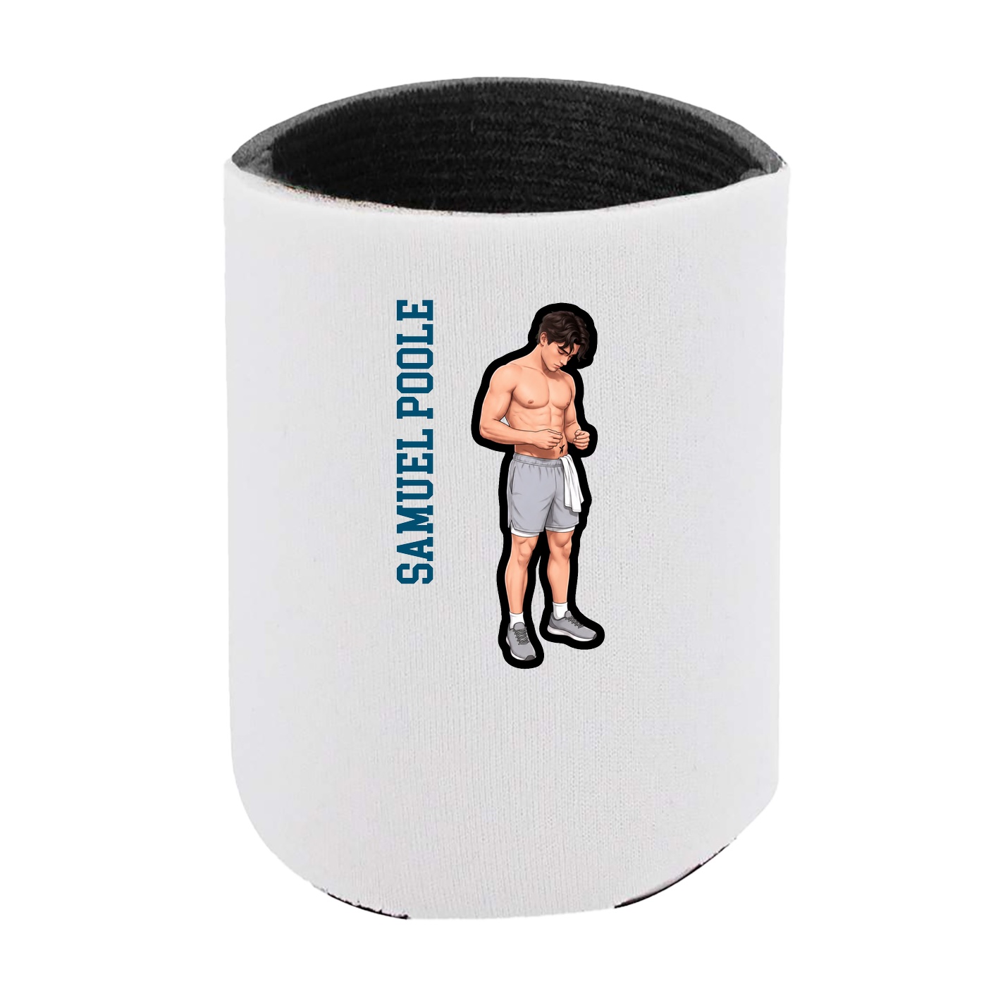 Can Holder — Name Vertical in White