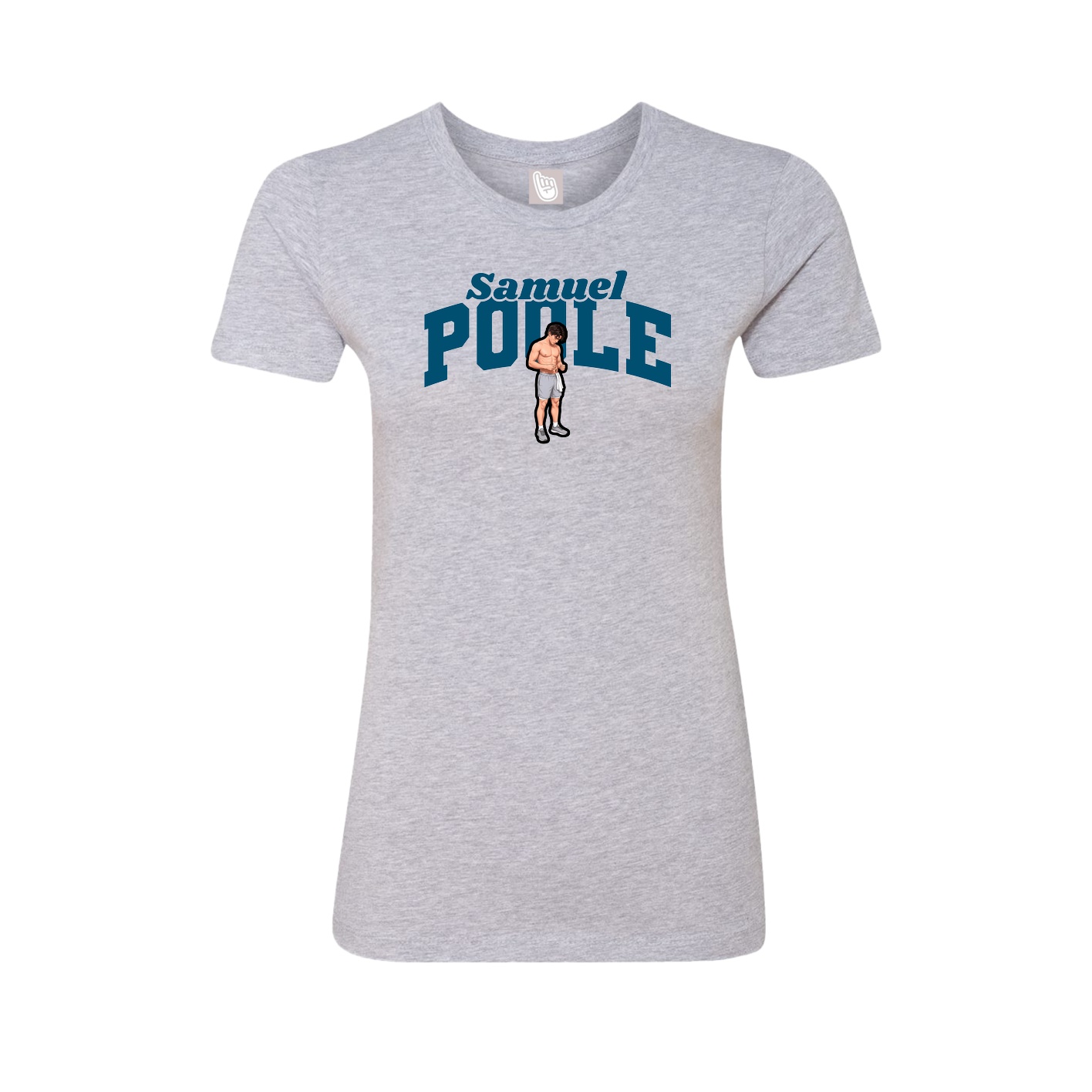 Fitted Women's Tee — Signature Arch in Grey