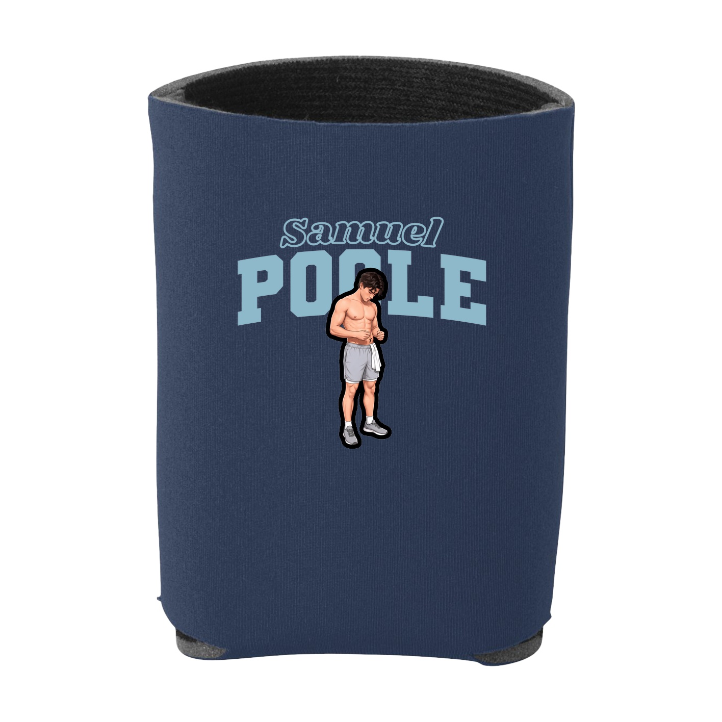 Can Holder — Name Arch in Navy