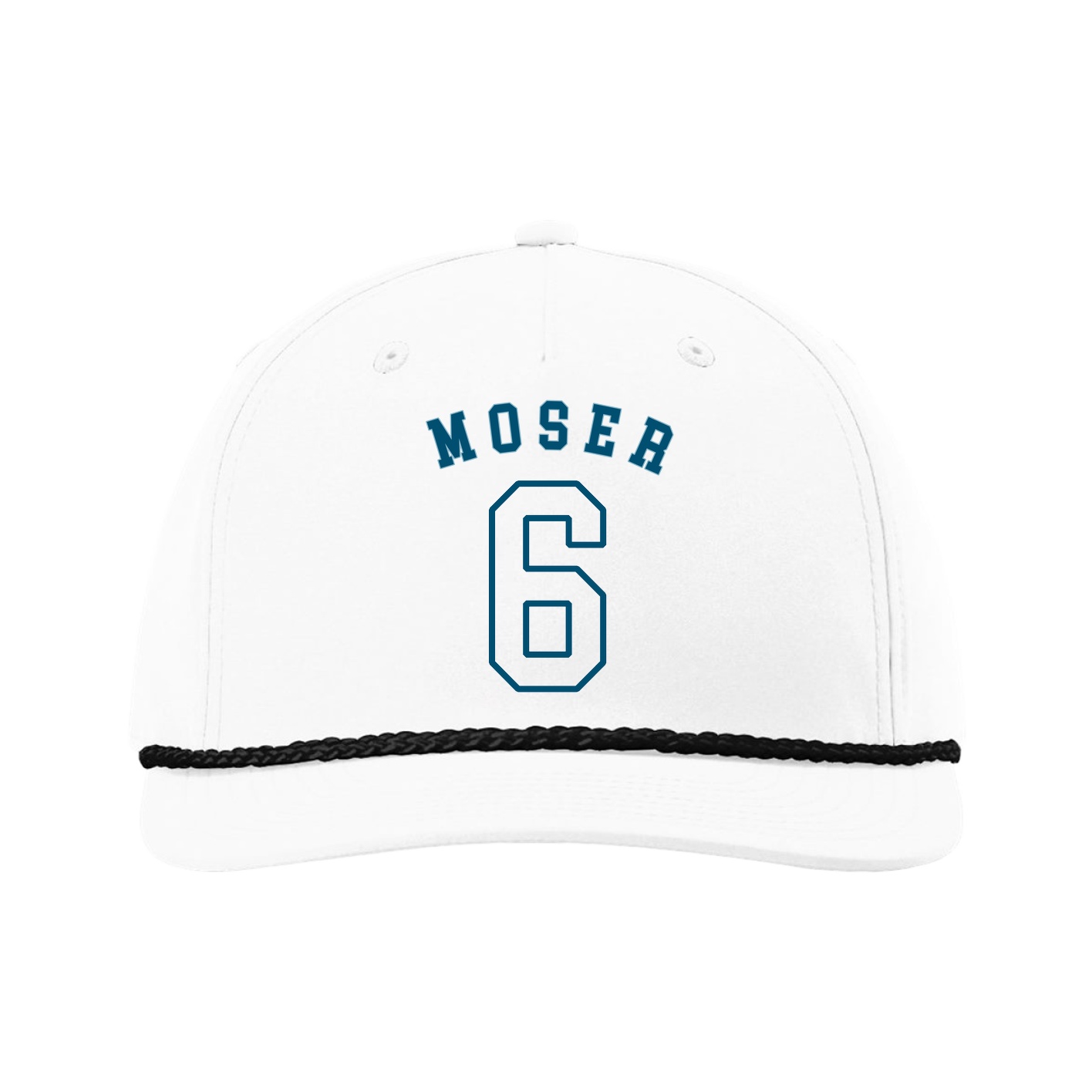 Five-Panel Classic Rope Cap — Shirsey Arch in White