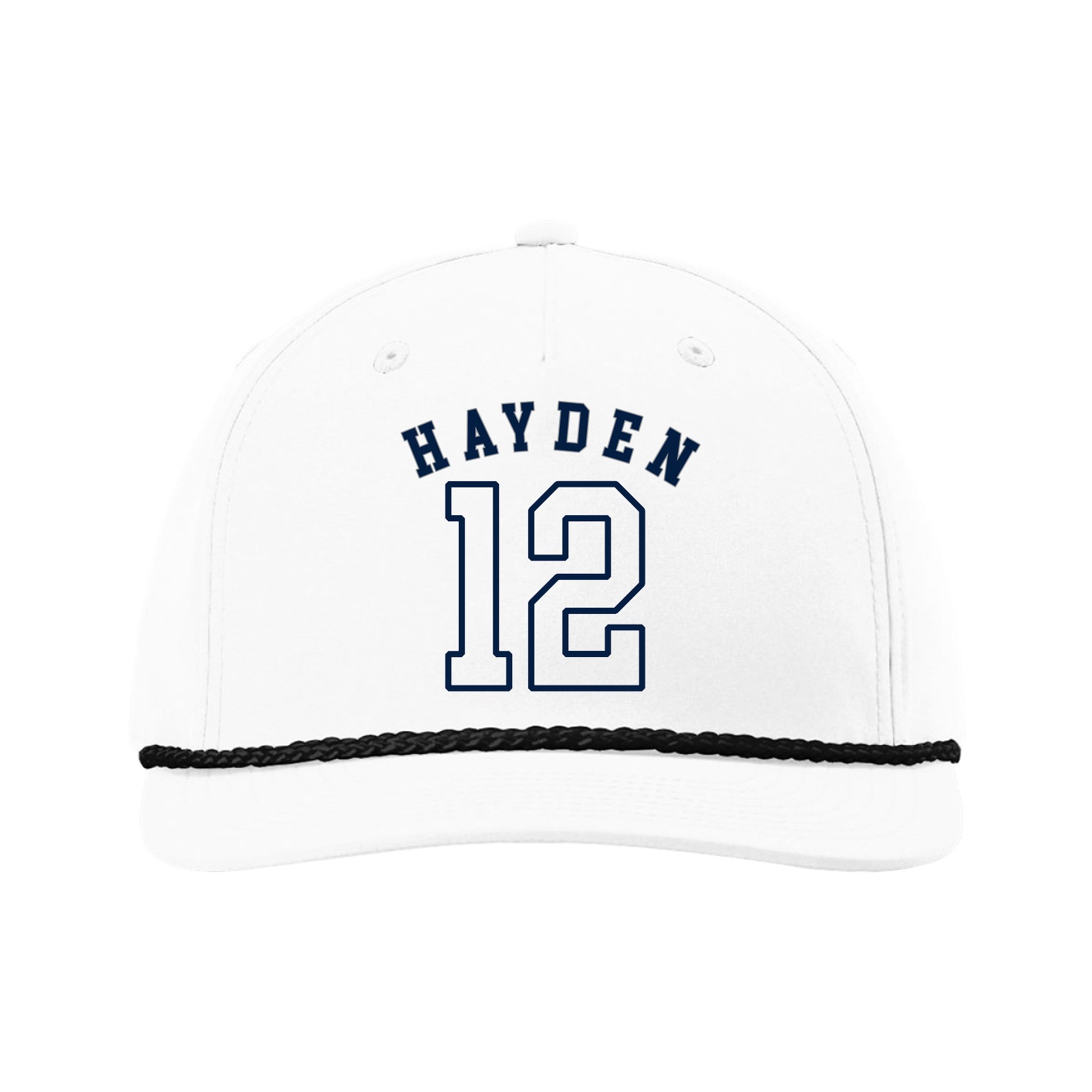 Five-Panel Classic Rope Cap — Shirsey Arch in White