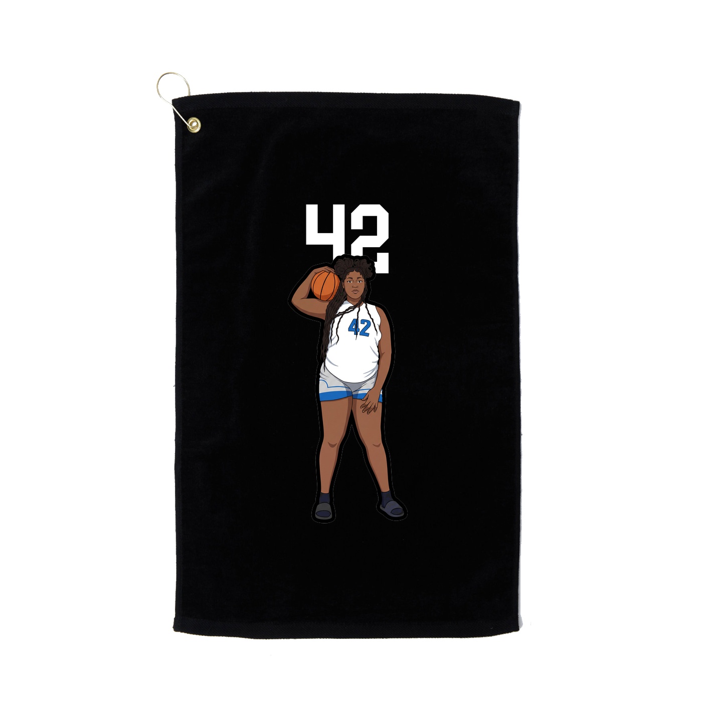 Golf Towel — Number Top in Black