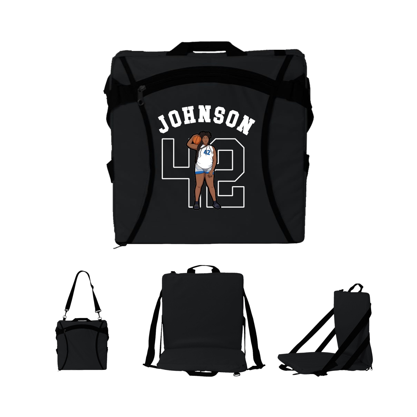 Folding Stadium Seat — Shirsey Arch in Black
