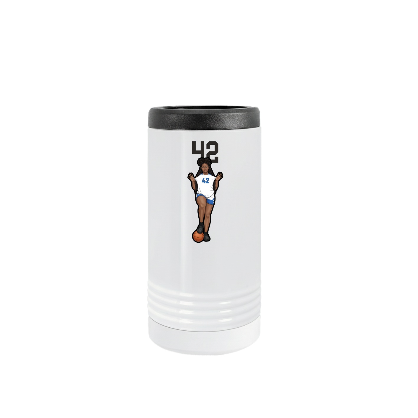 Slim Beverage Holder — Number Top in White