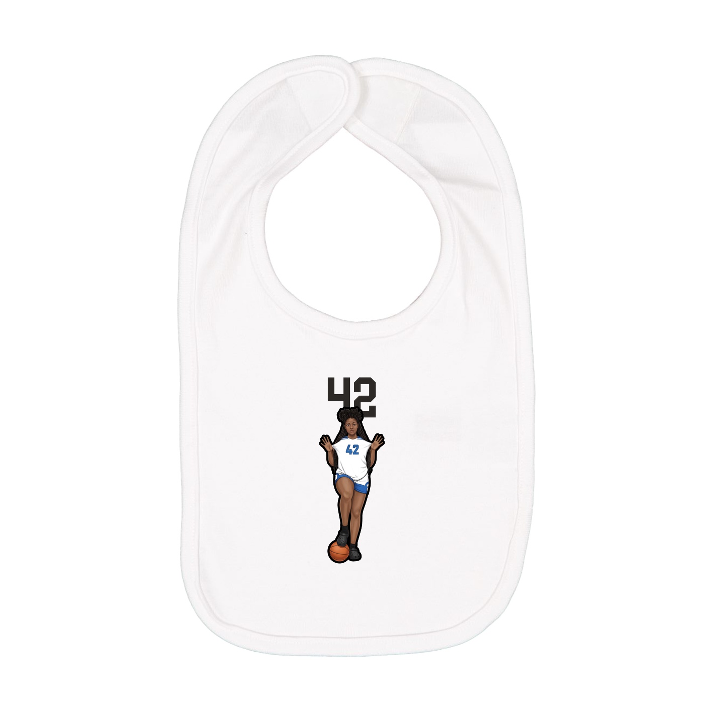 Infant Bib — Number Top in White