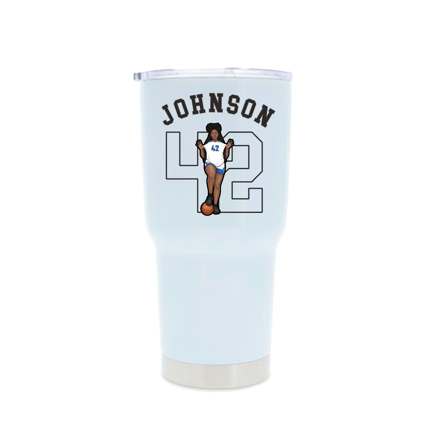 30oz Stainless Steel Tumbler — Shirsey Arch in White