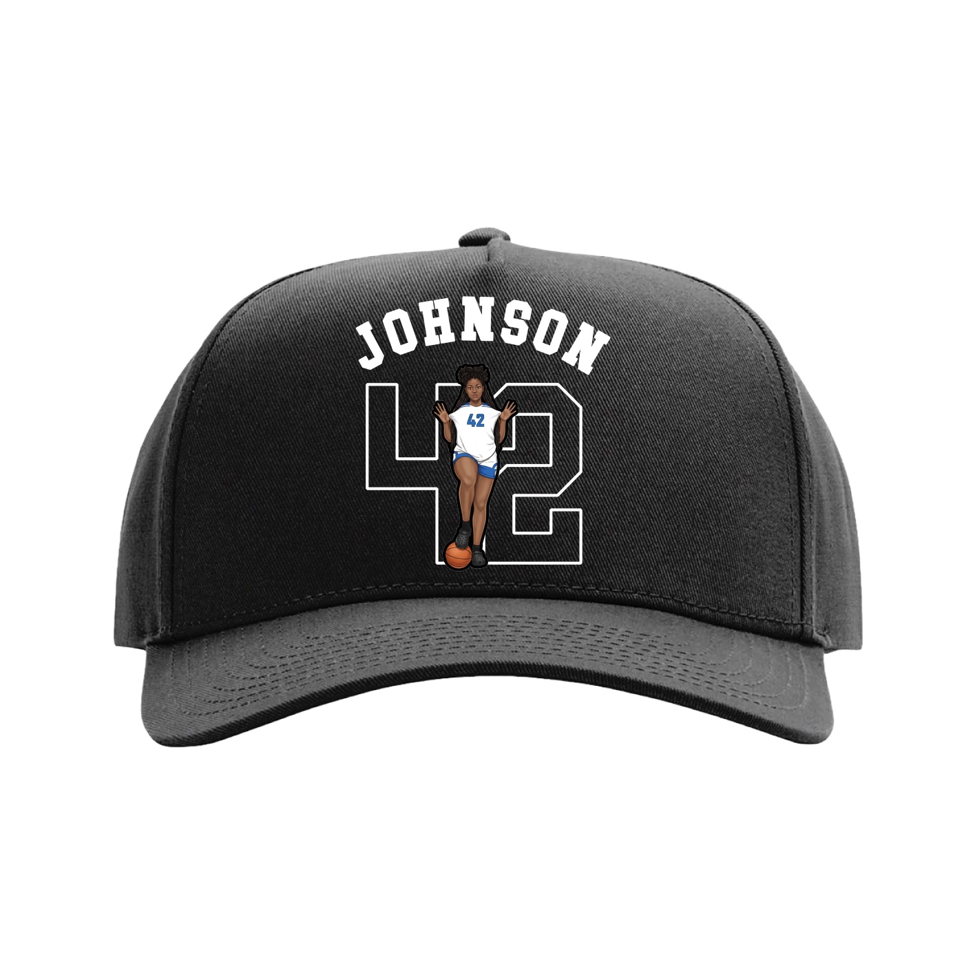 Full Fabric Five-Panel Champ Cap — Shirsey Arch in Black
