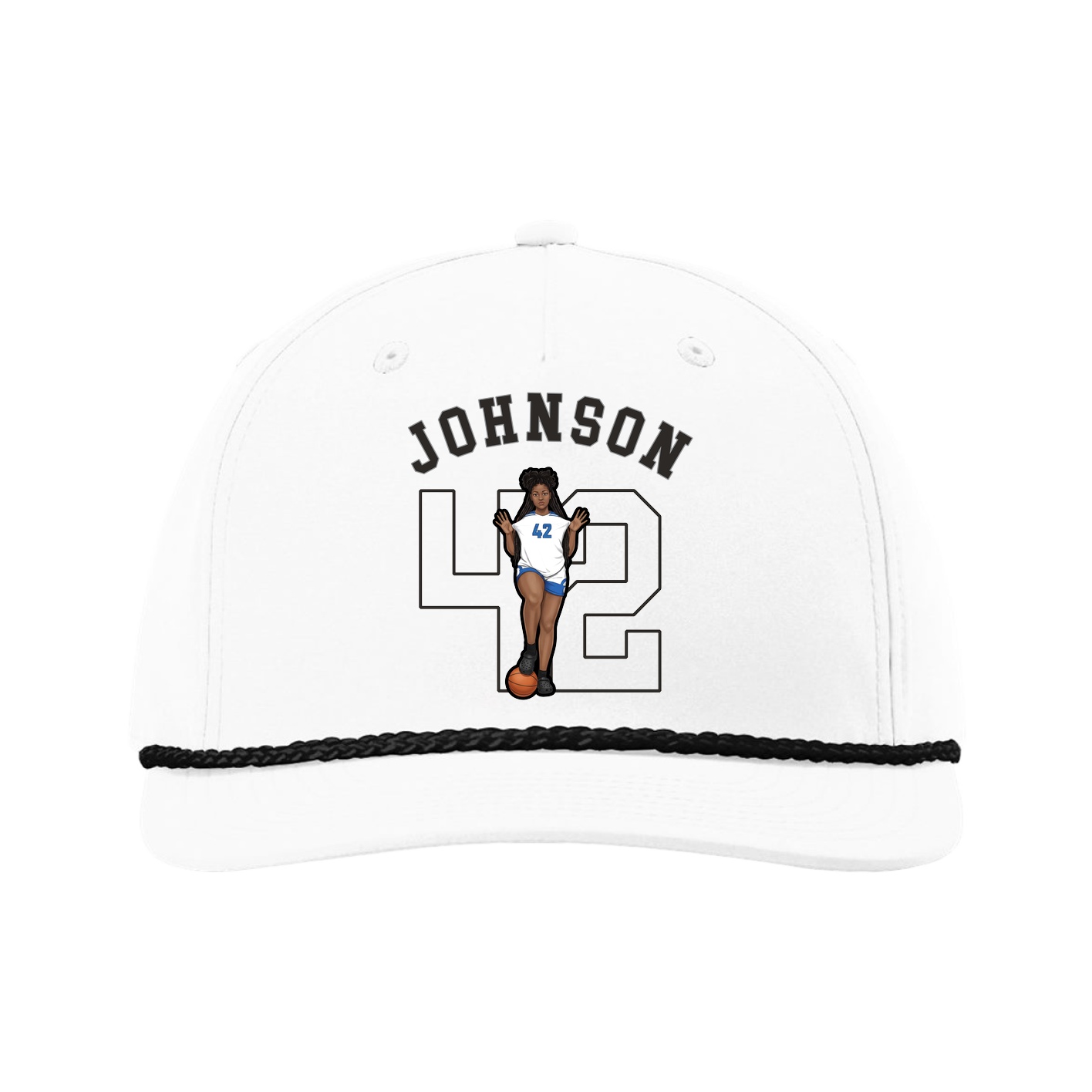 Five-Panel Classic Rope Cap — Shirsey Arch in White