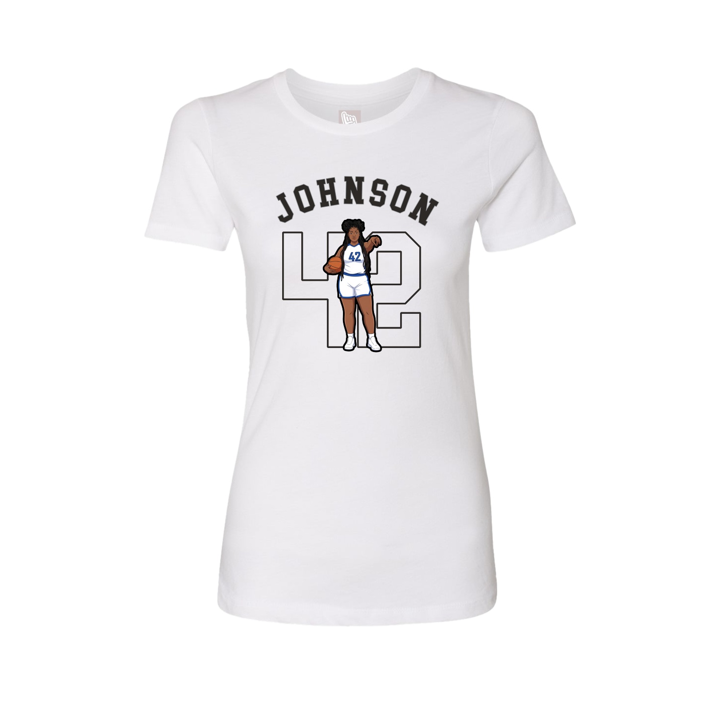 Fitted Women's Tee — Shirsey Arch in White