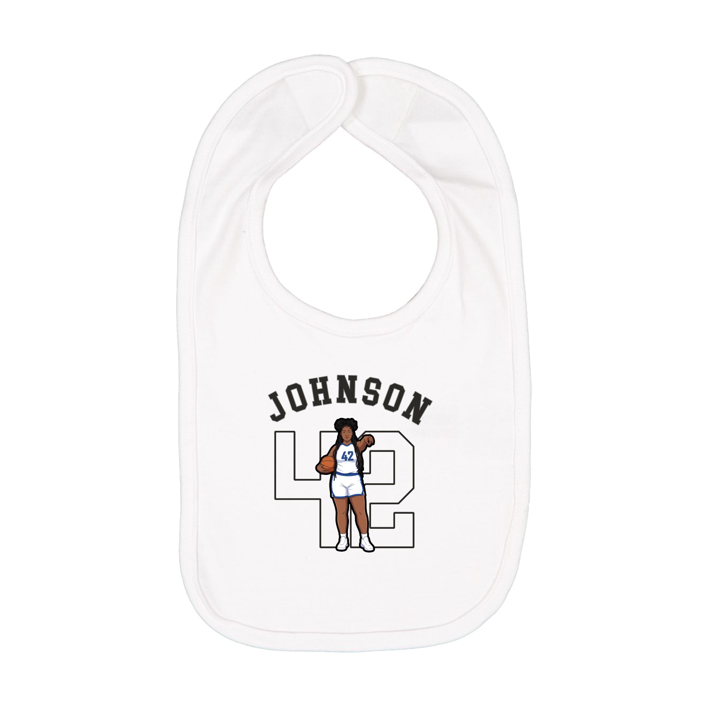 Infant Bib — Shirsey Arch in White