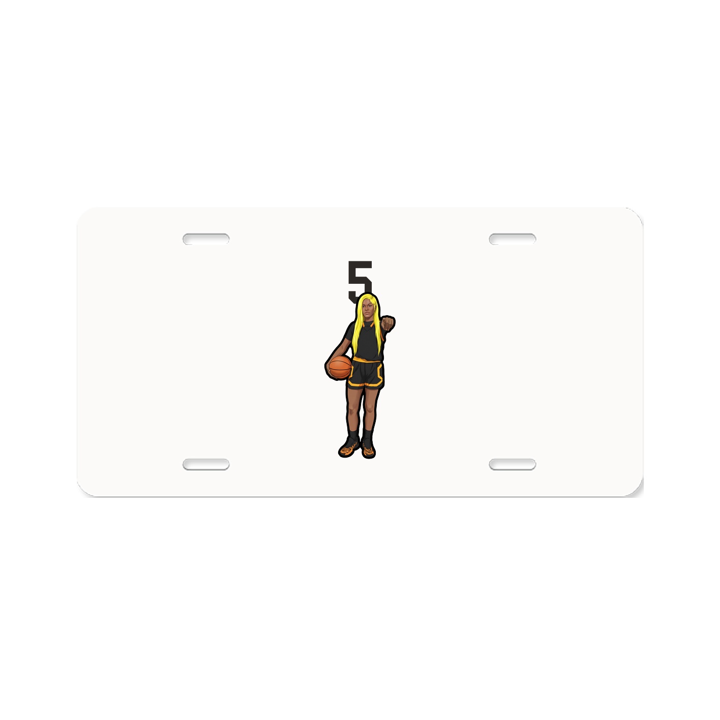 License Plate — Number Top in Classic