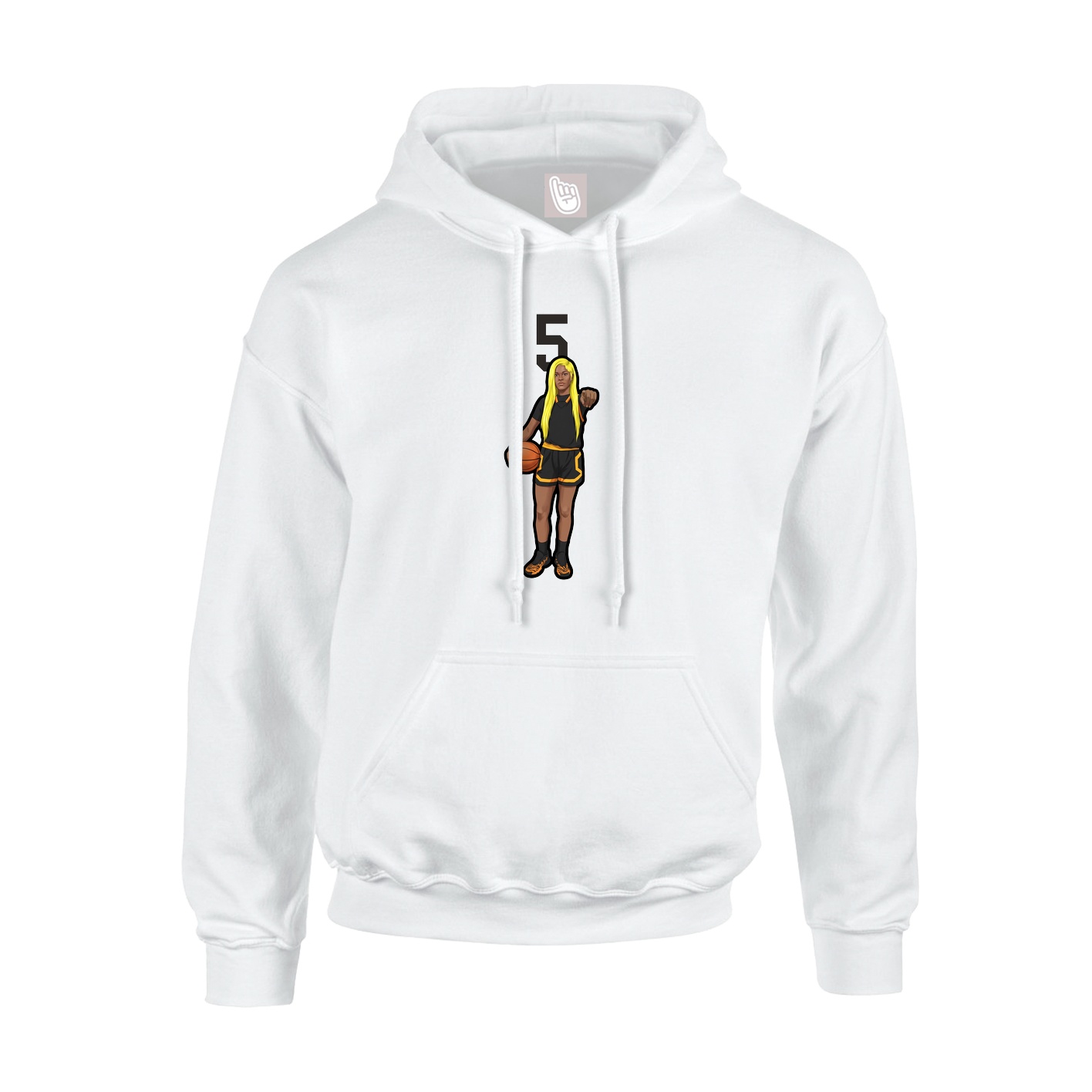 Hoodie — Number Top in White