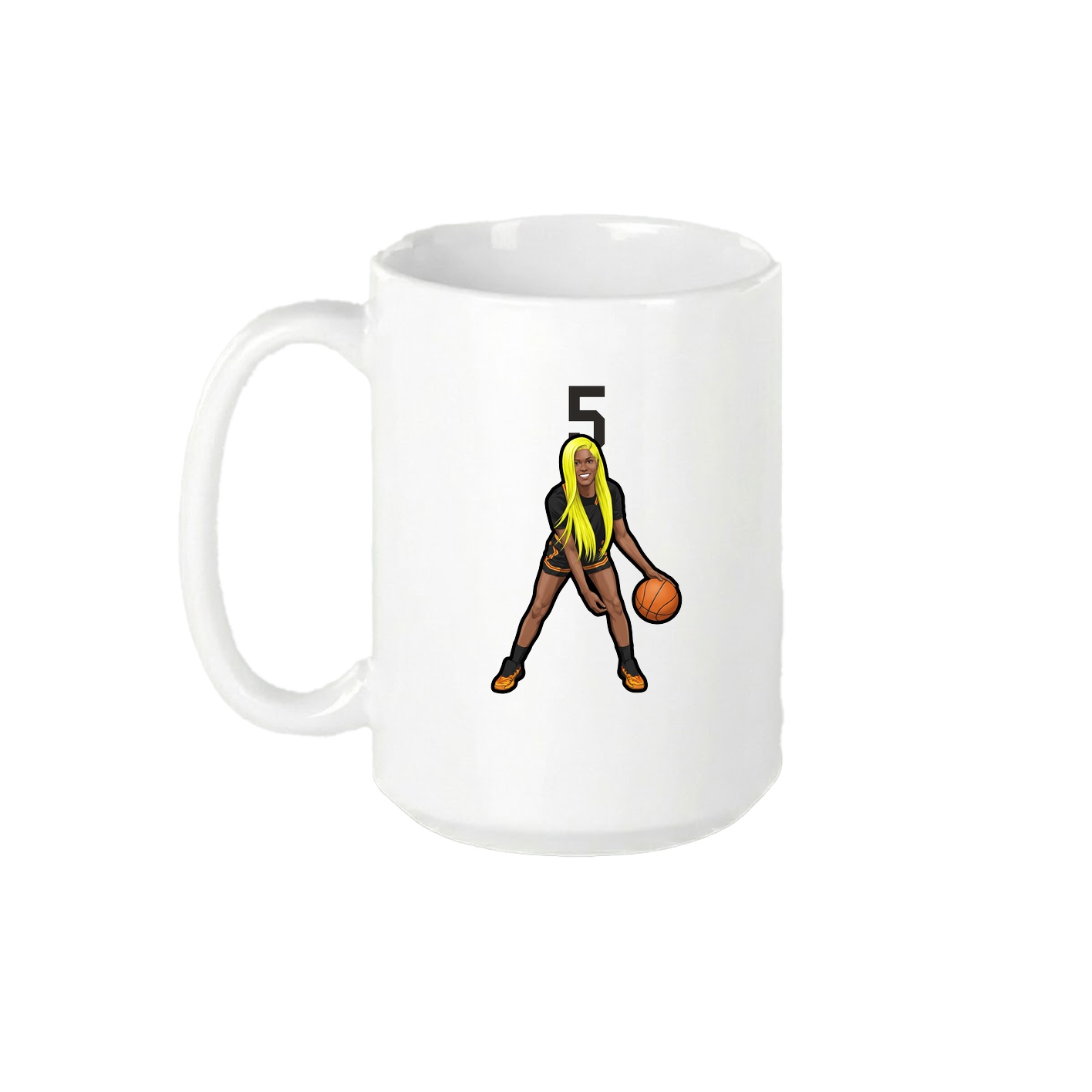 15oz Coffee Mug — Number Top in White