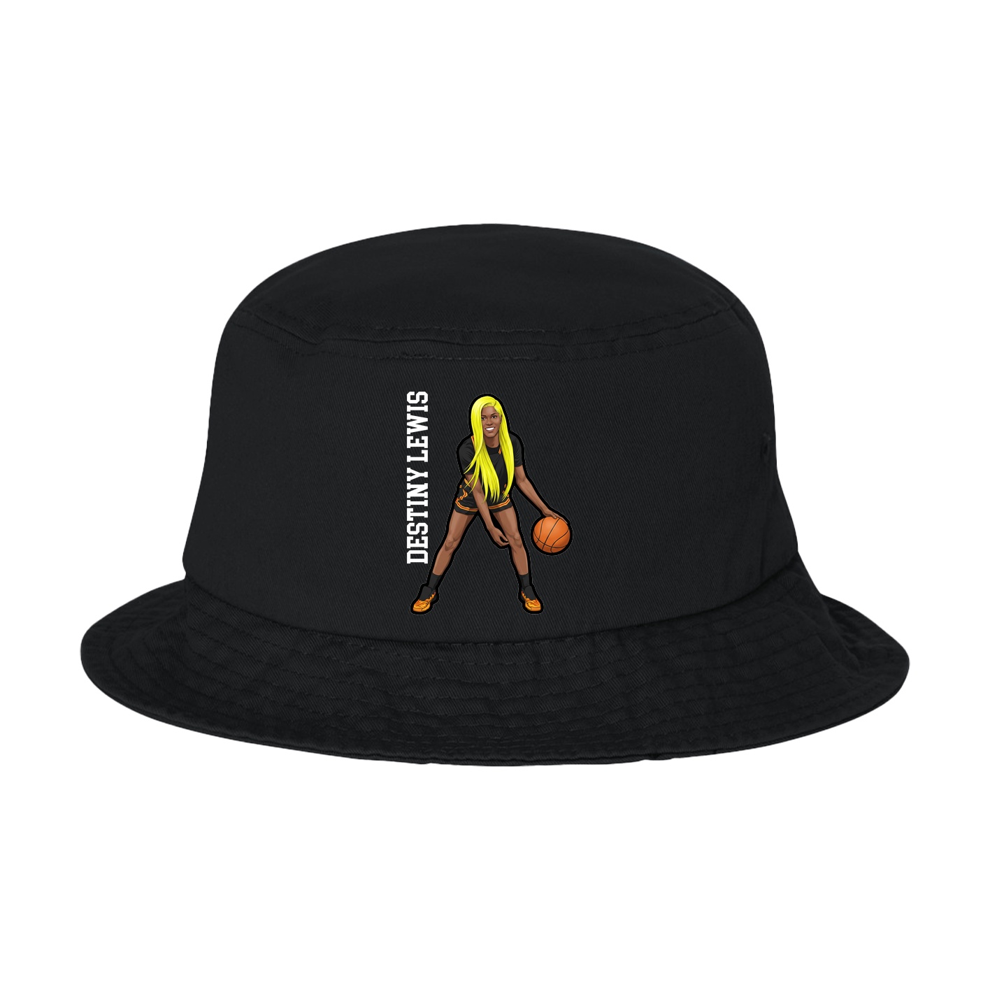Bucket Cap — Name Vertical in Black