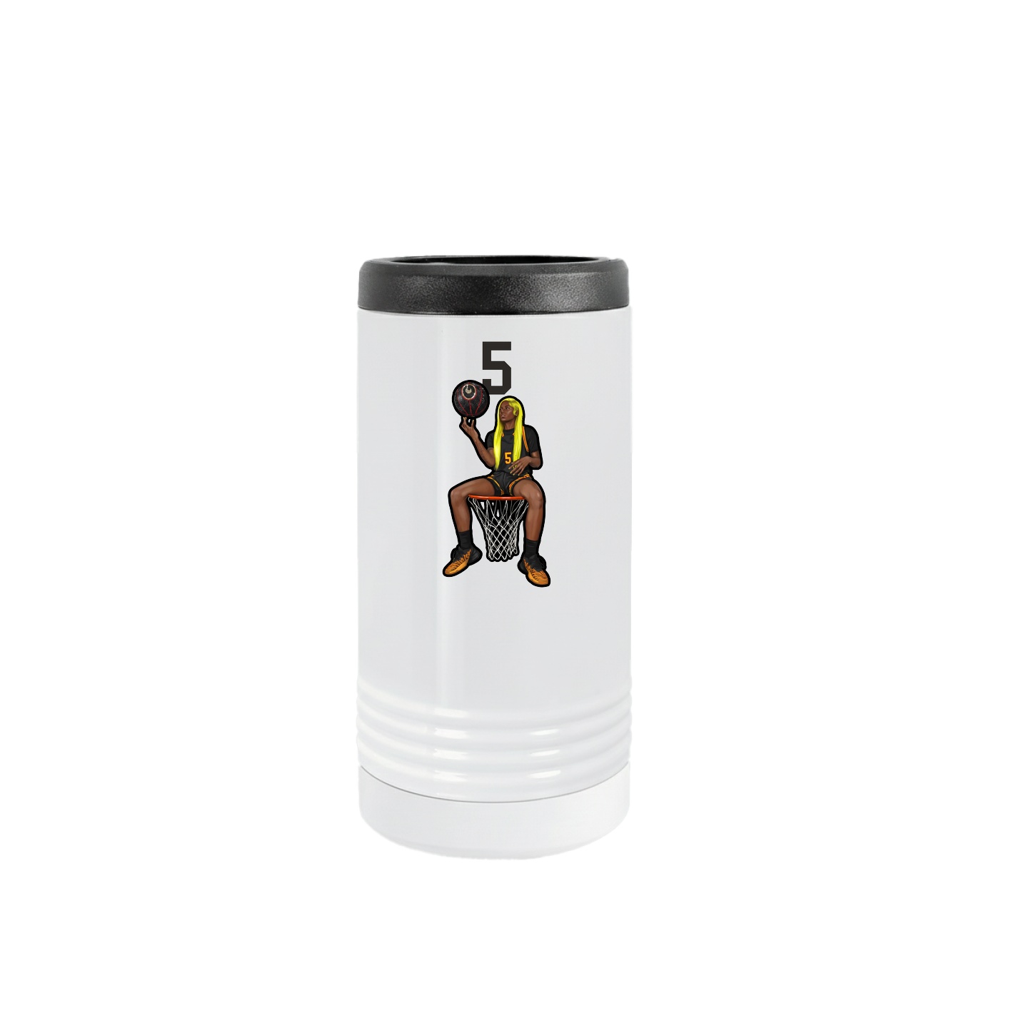 Slim Beverage Holder — Number Top in White