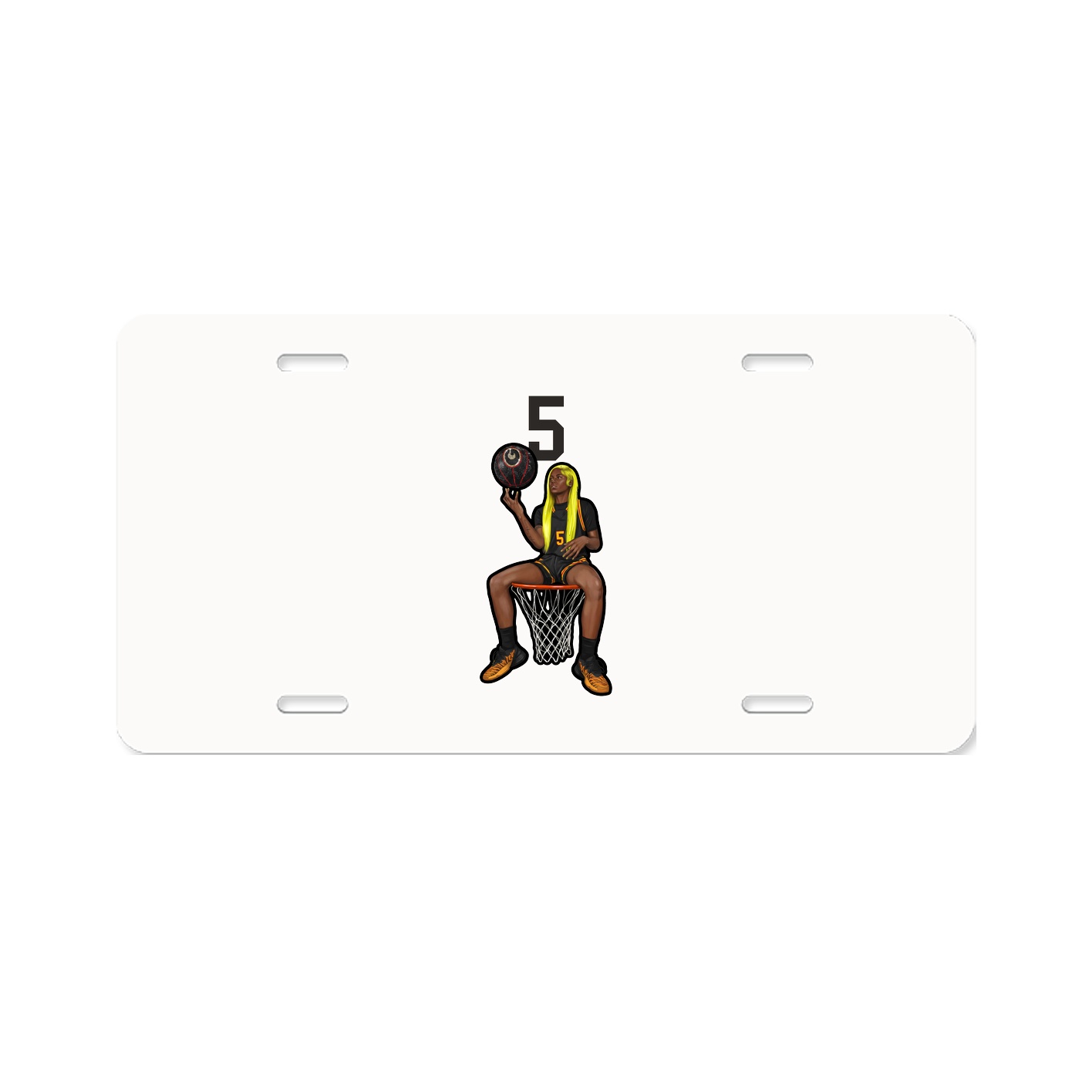 License Plate — Number Top in Classic