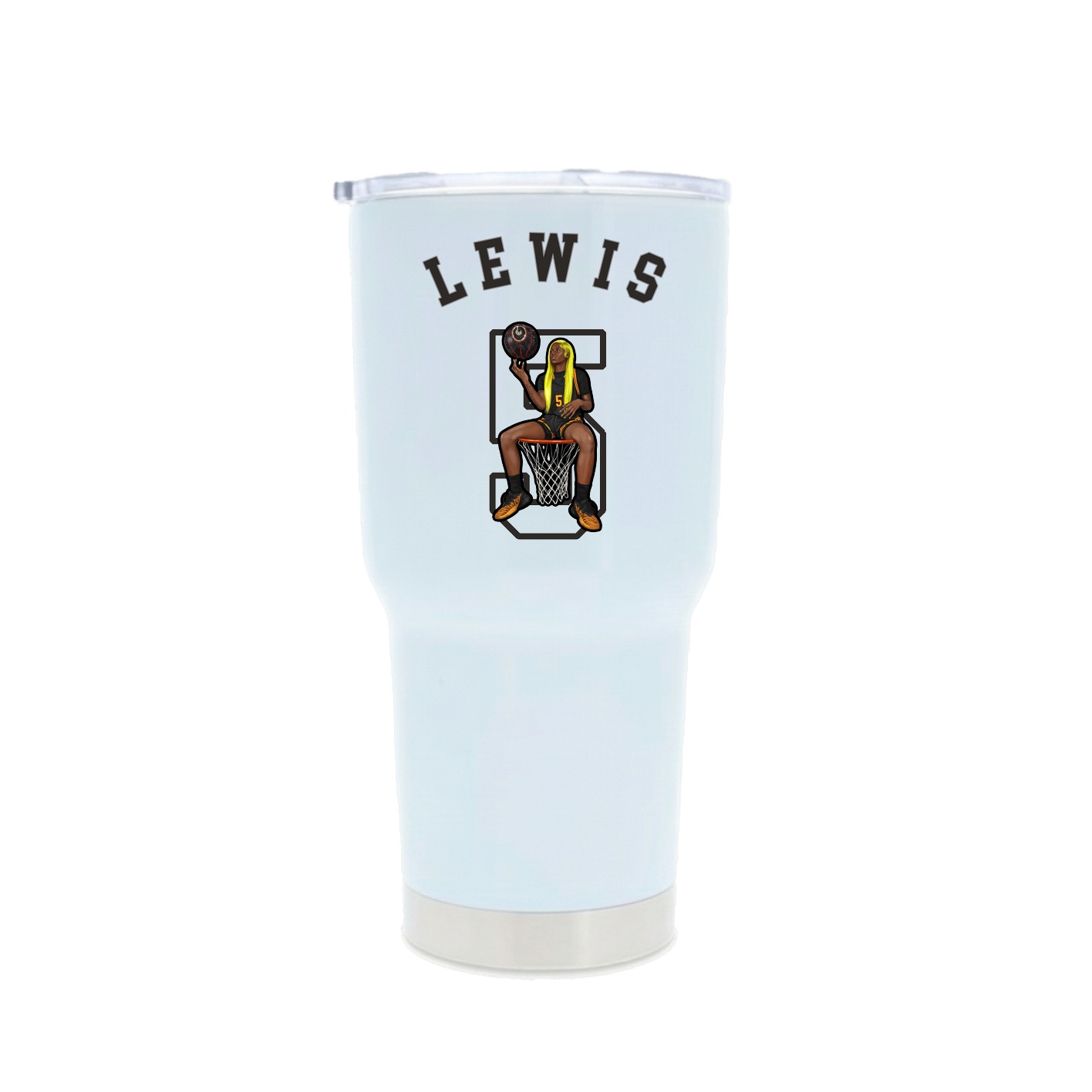 30oz Stainless Steel Tumbler — Shirsey Arch in White