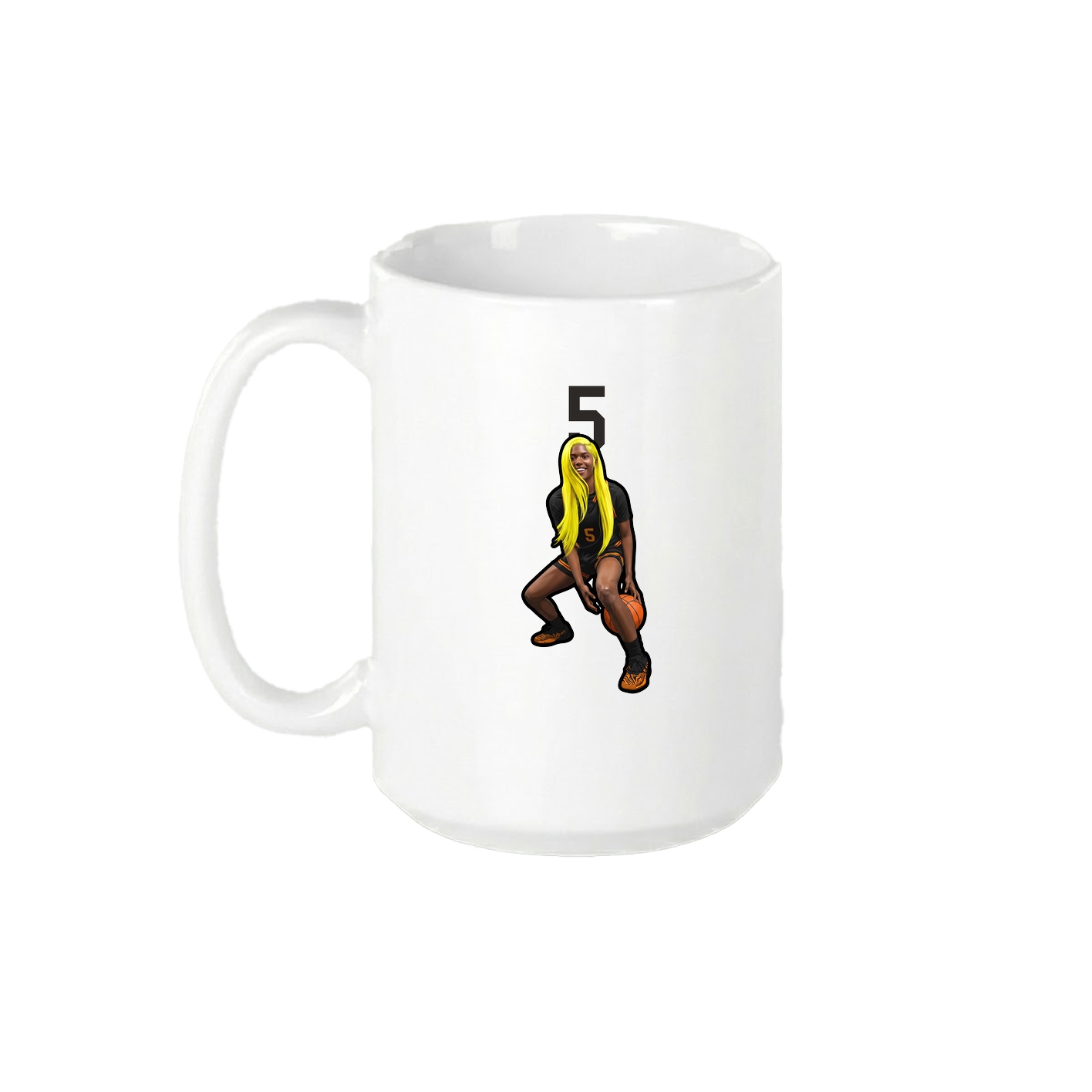 15oz Coffee Mug — Number Top in White