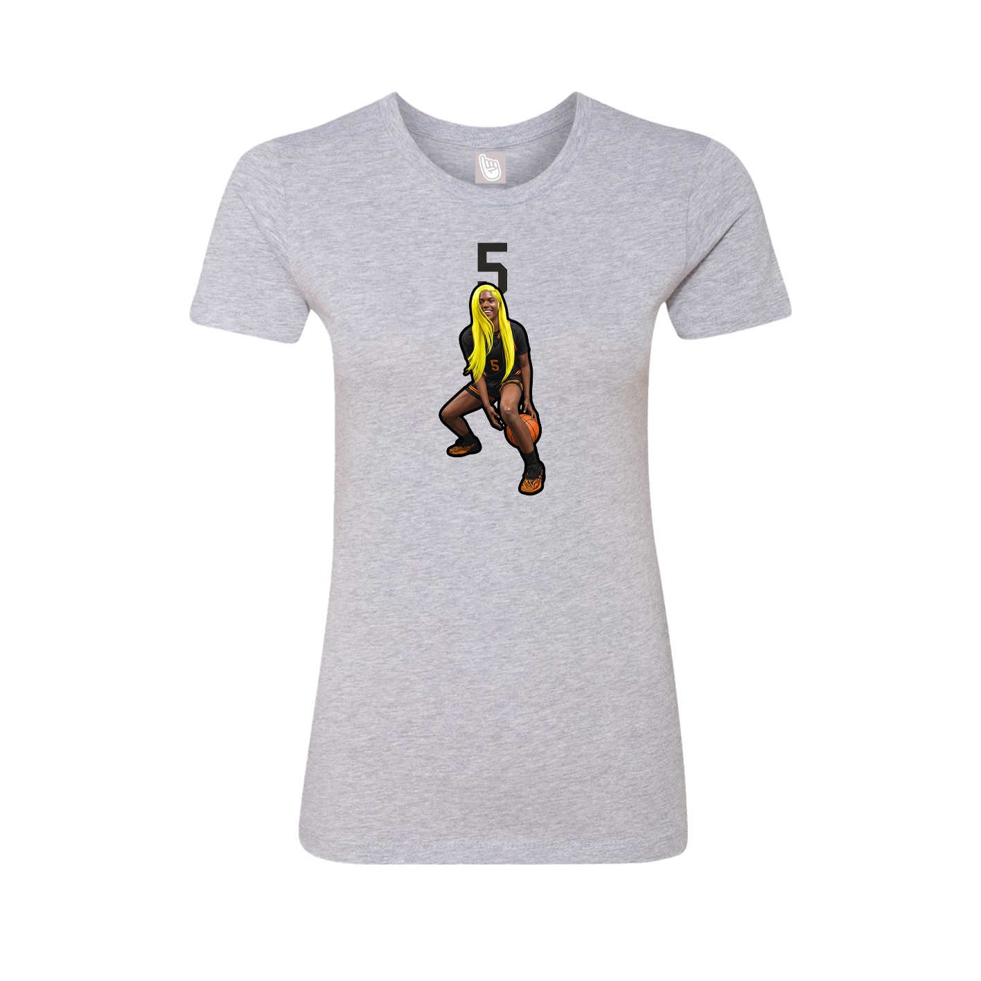 Womens Tee — Number Top in Grey