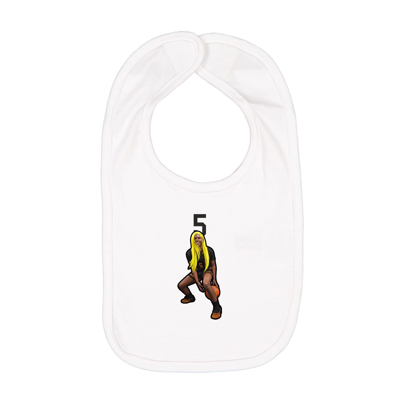 Infant Bib — Number Top in White