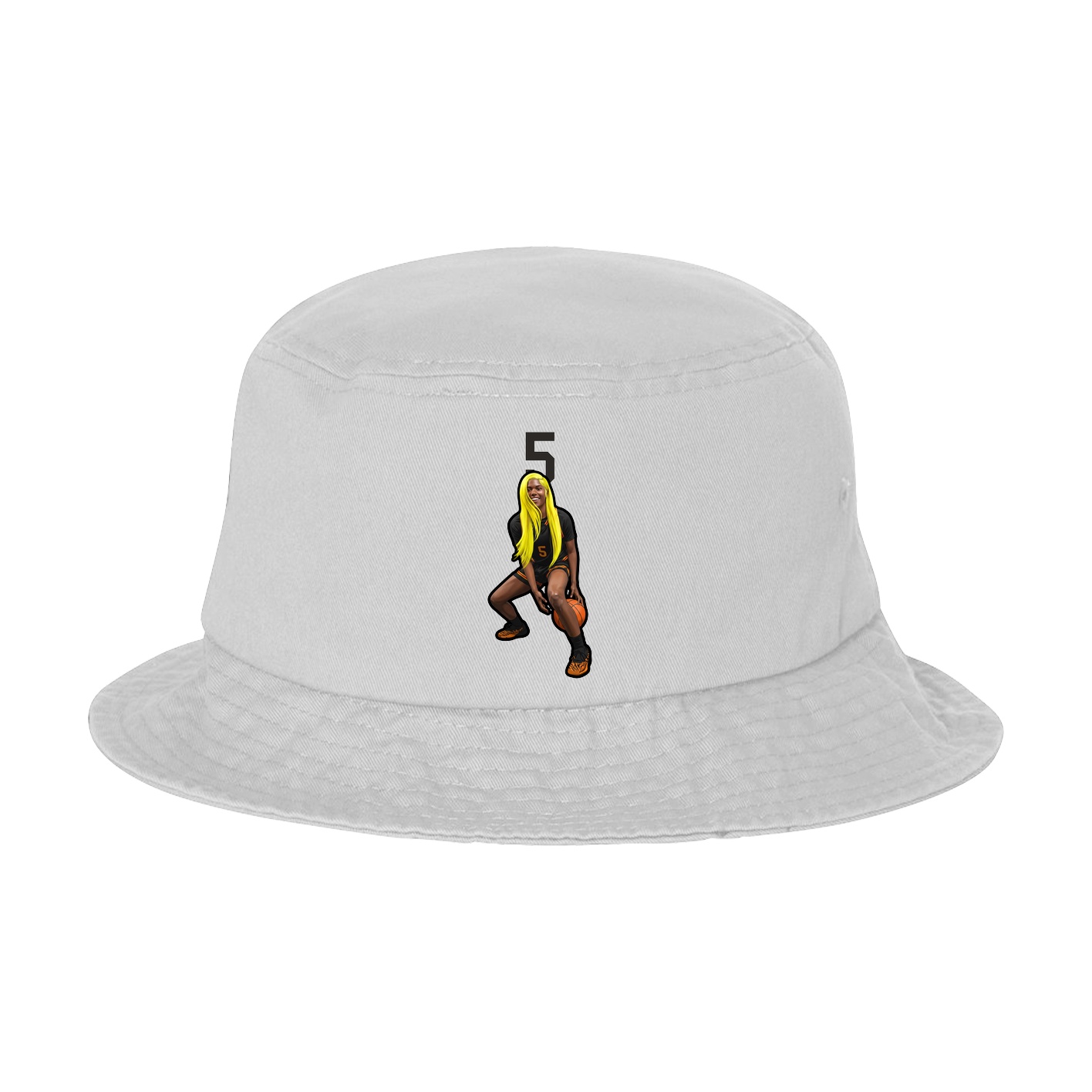 Bucket Cap — Number Top in White